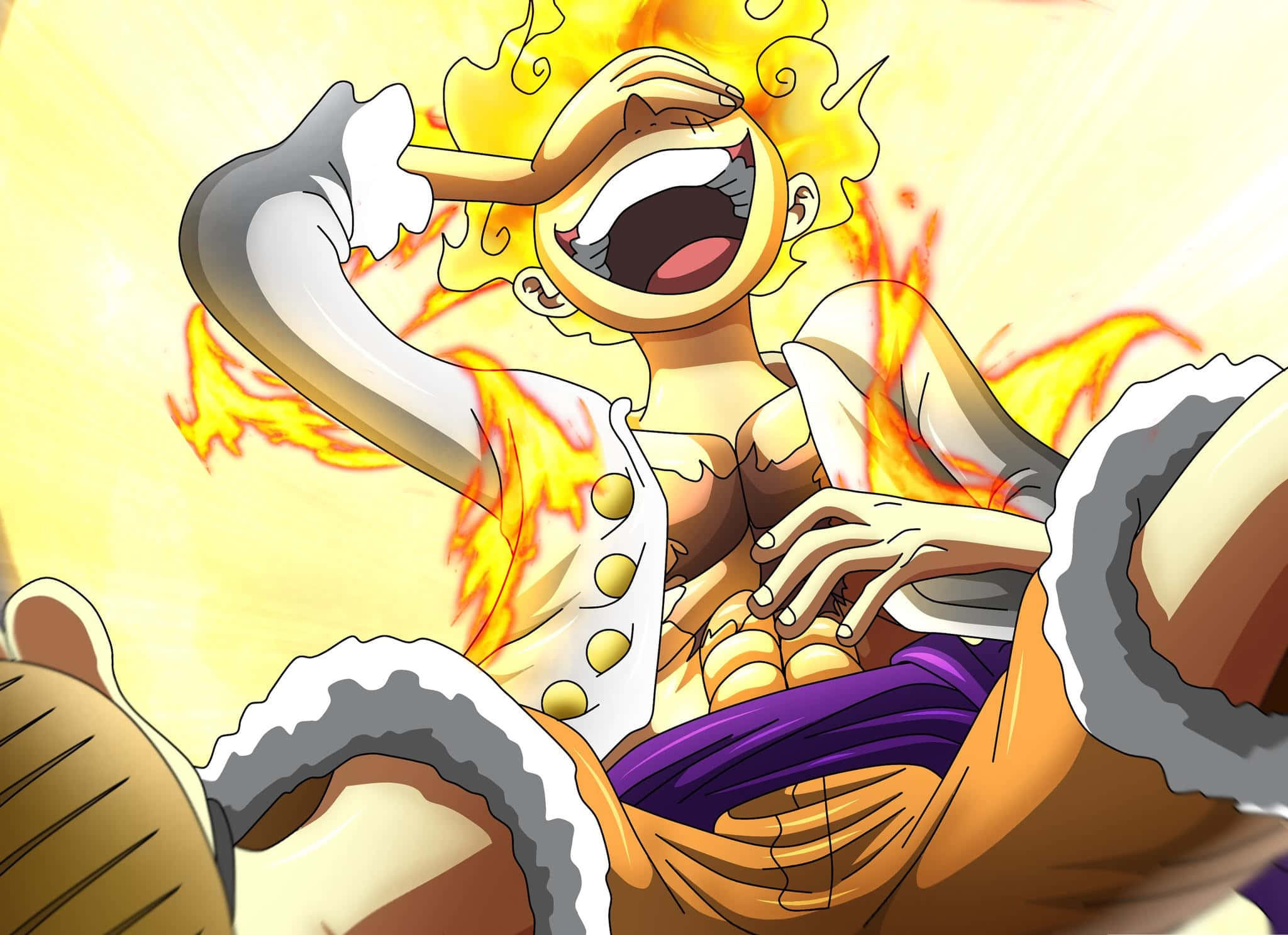 Смеещ се Луфи от One Piece Тапет