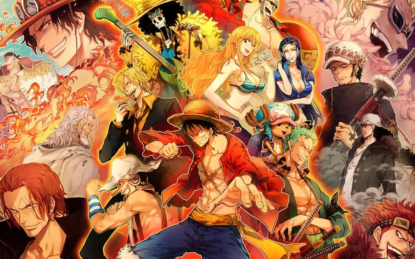 Добър аниме плакат на One Piece Тапет