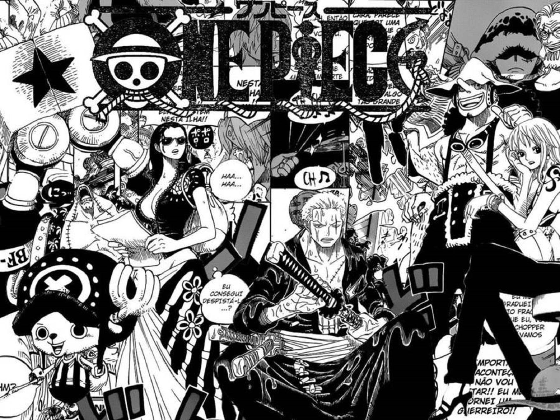 Корица на манга панел от One Piece Тапет