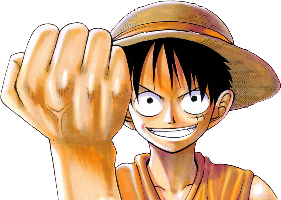 Весела поза на Луфи от One Piece Тапет