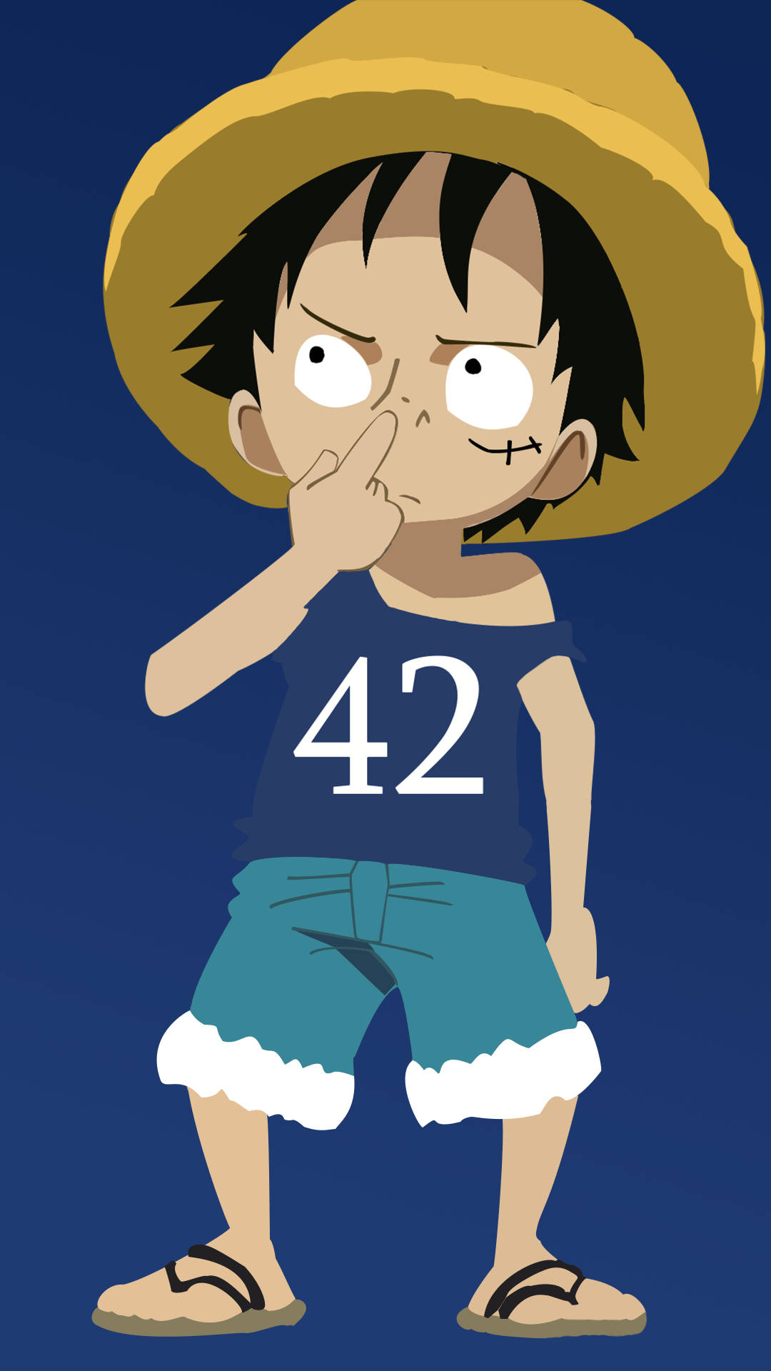 One Piece 4K Luffy Chibi Арт Тапет
