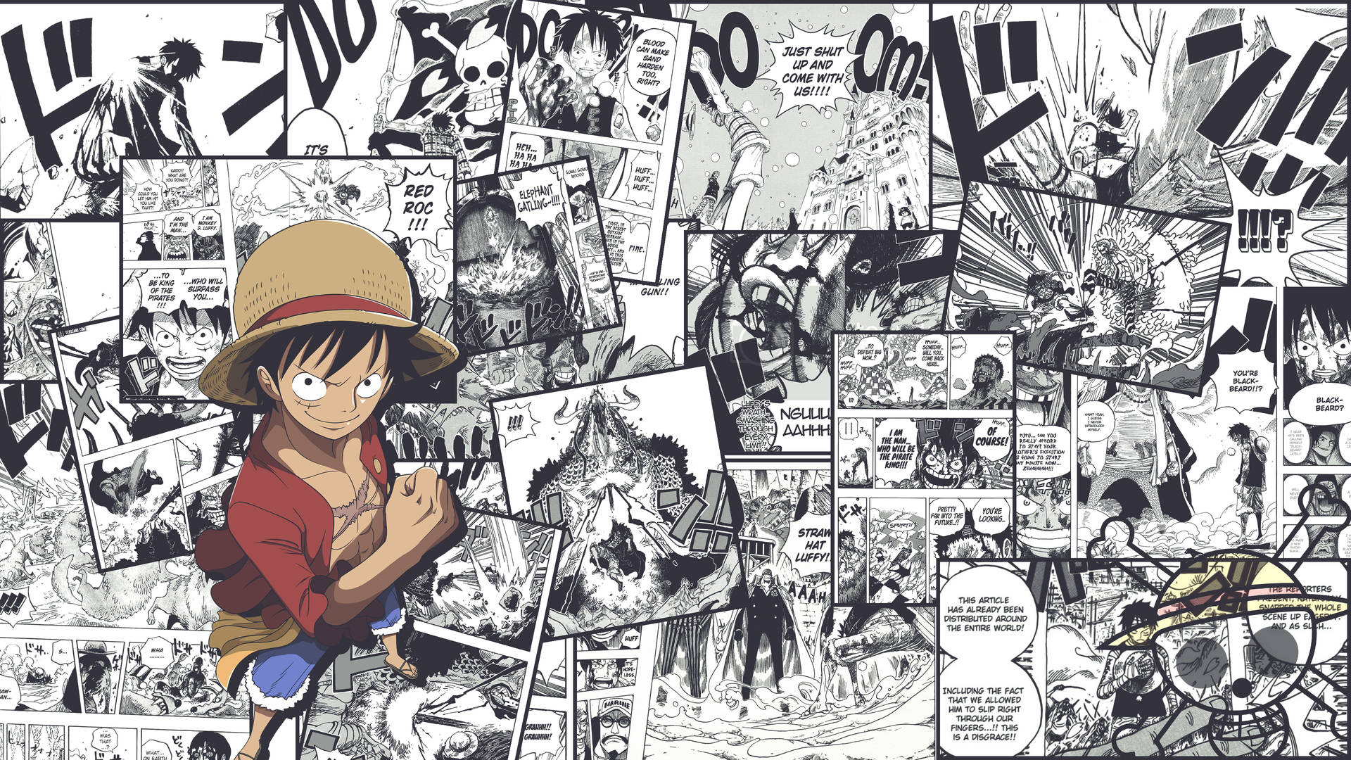 One Piece 4k тапет с ленти от манга страници