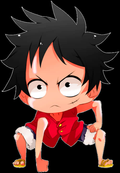 Чиби Луфи от One Piece Тапет