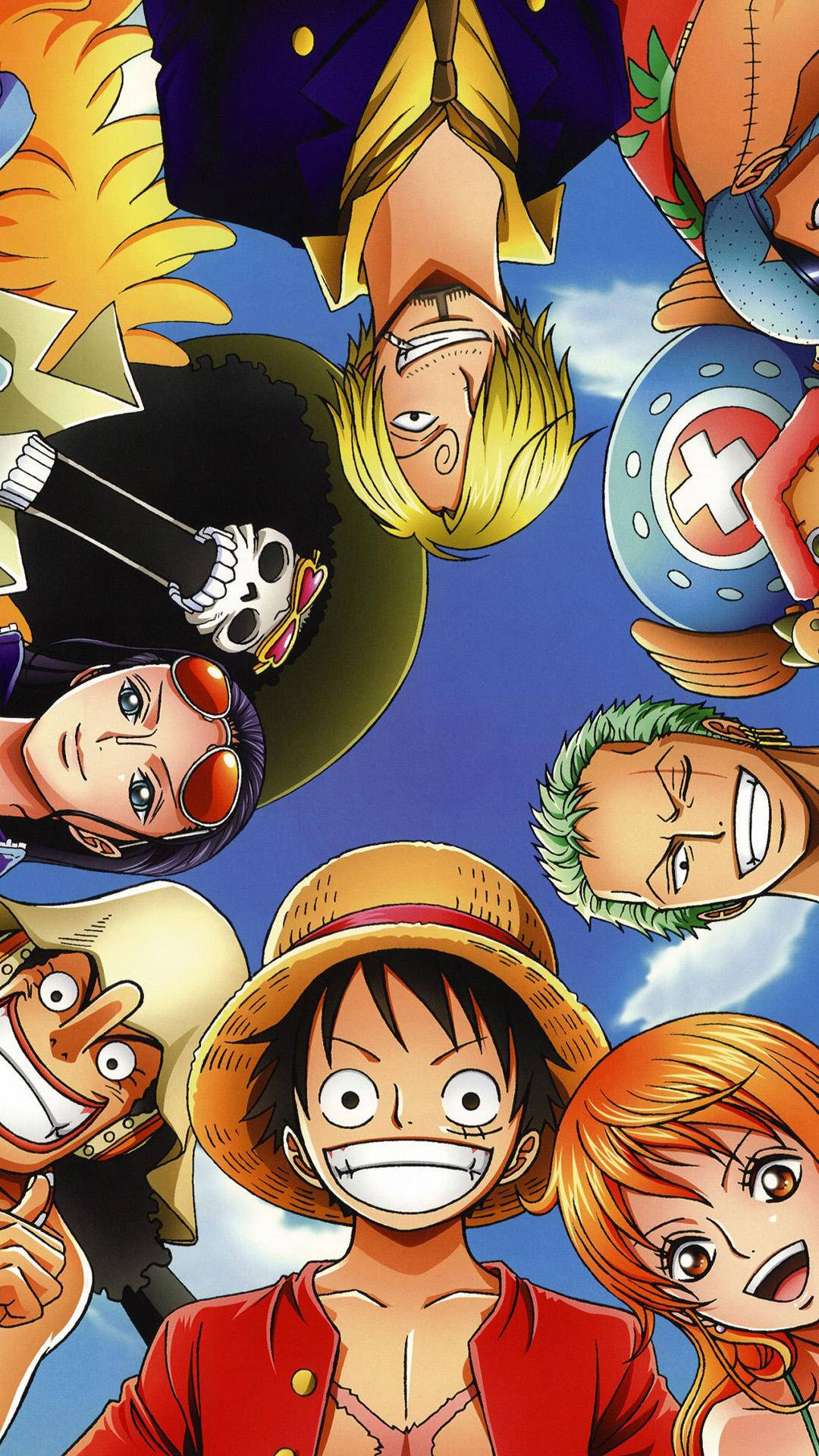 Усмихнат актьорски състав на One Piece на живо Тапет