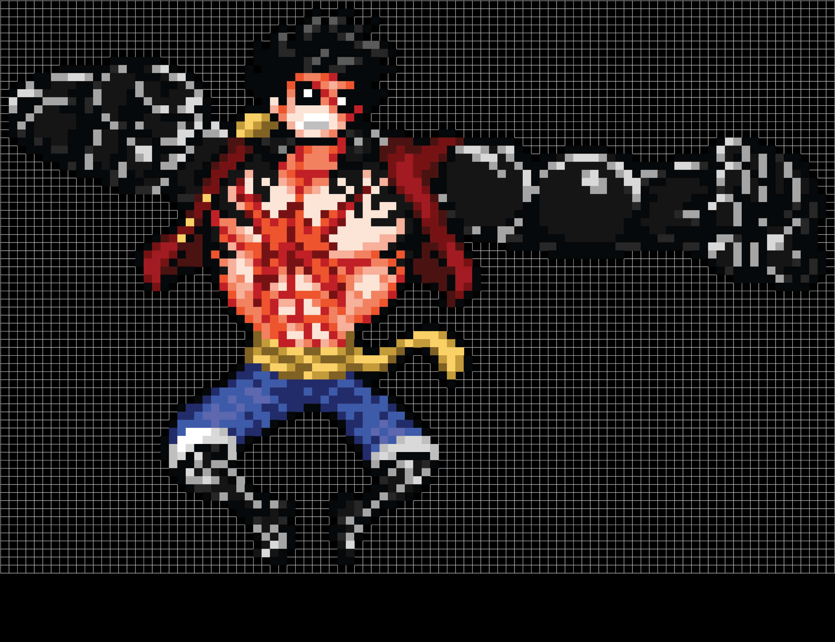 Пиксел Арт Луфи One Piece Тапет