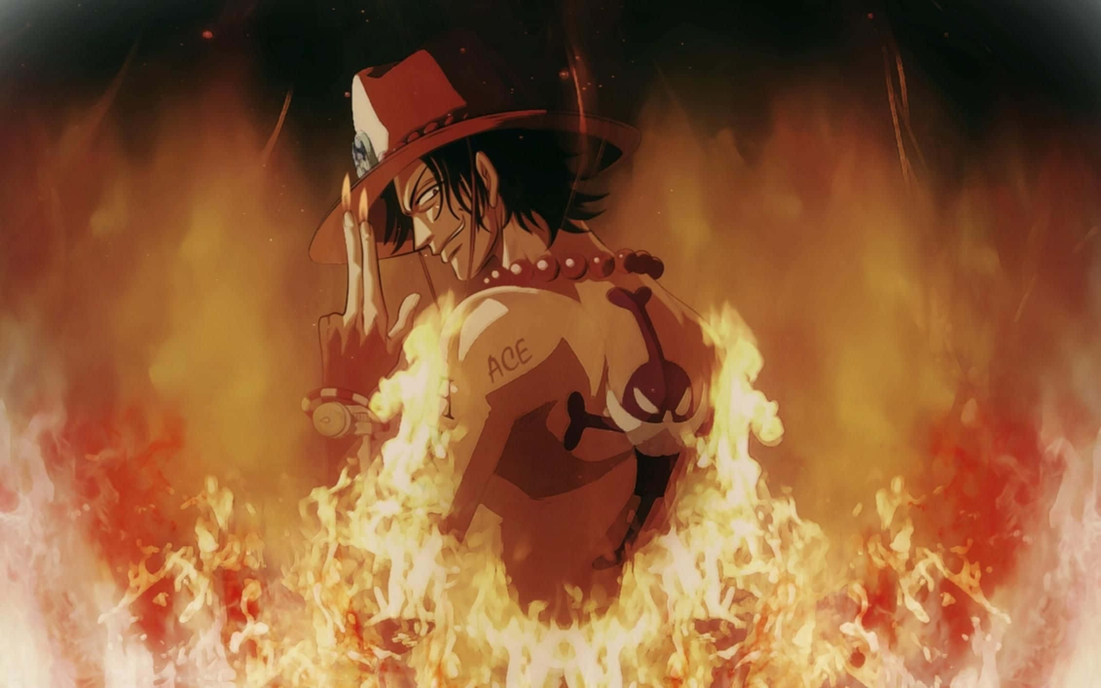 Портгас Д. Ейс от One Piece в готина поза Тапет
