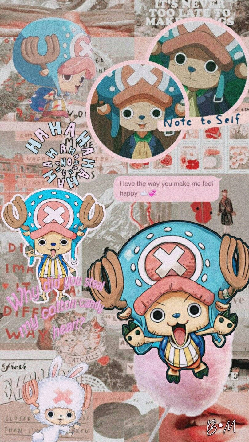 Сладък Чопър One Piece Естетика Тапет