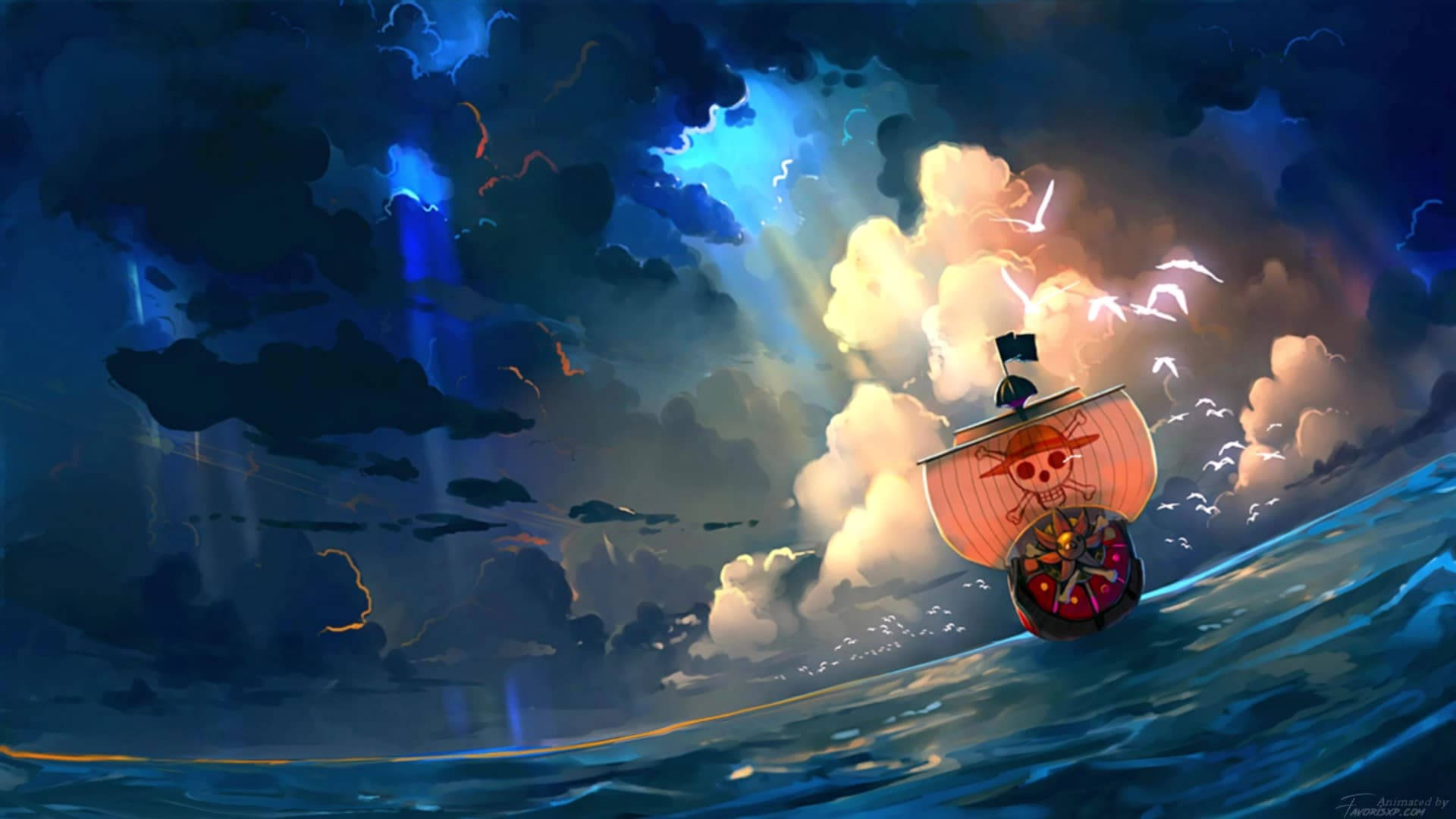 Интерактивно произведение на изкуството One Piece Тапет