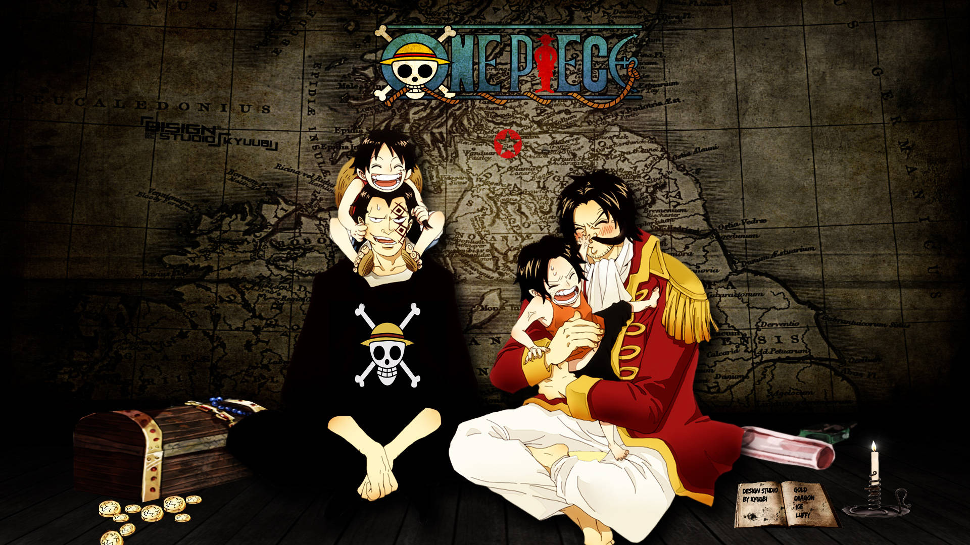One Piece Тапет За Компютър Драко и Роджър Тапет