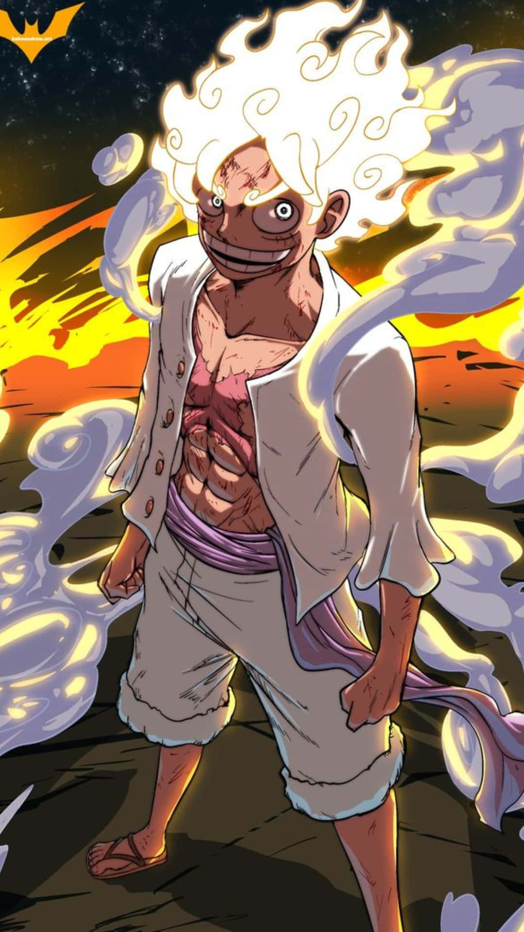 Снимка на Луфи от One Piece в Gear 5 Тапет