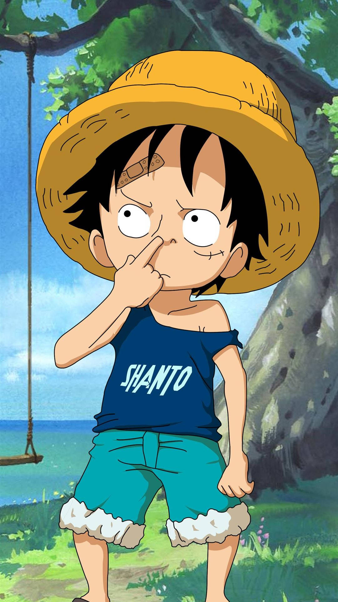 Млад Луфи One Piece за iPhone Тапет
