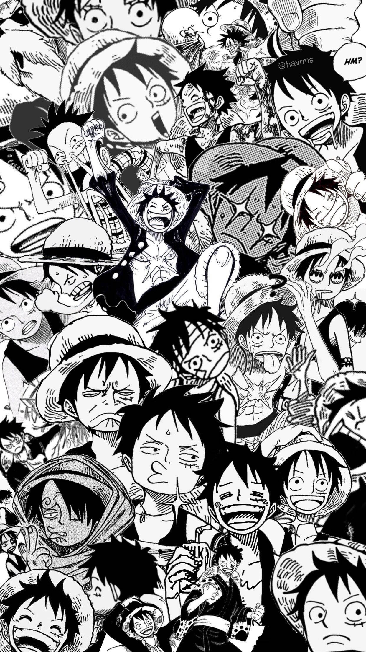 Тапет за телефон с Луфи от мангата One Piece Тапет