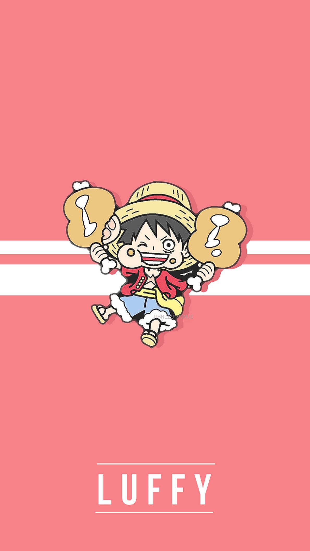 One Piece сладък Luffy за iPhone Тапет