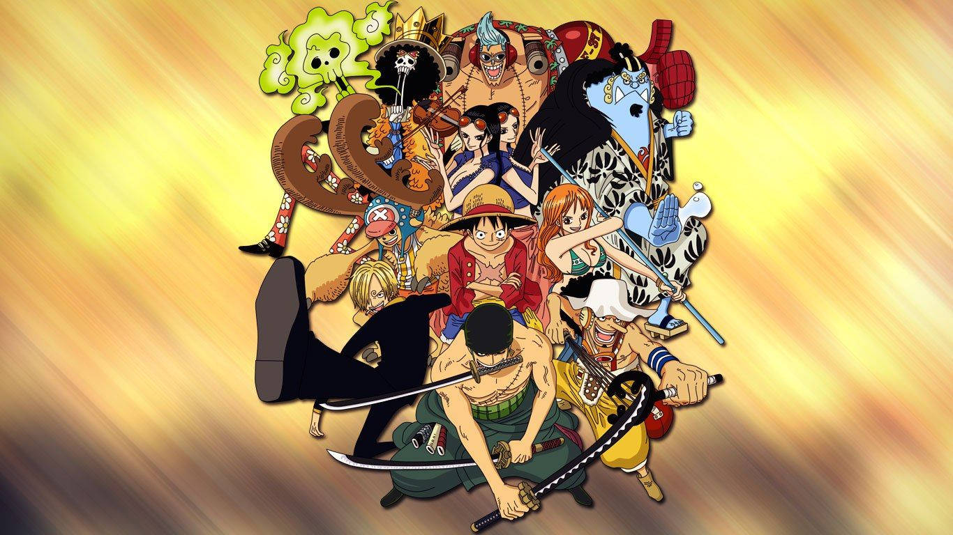 One Piece Пирати със сламена шапка Тапет