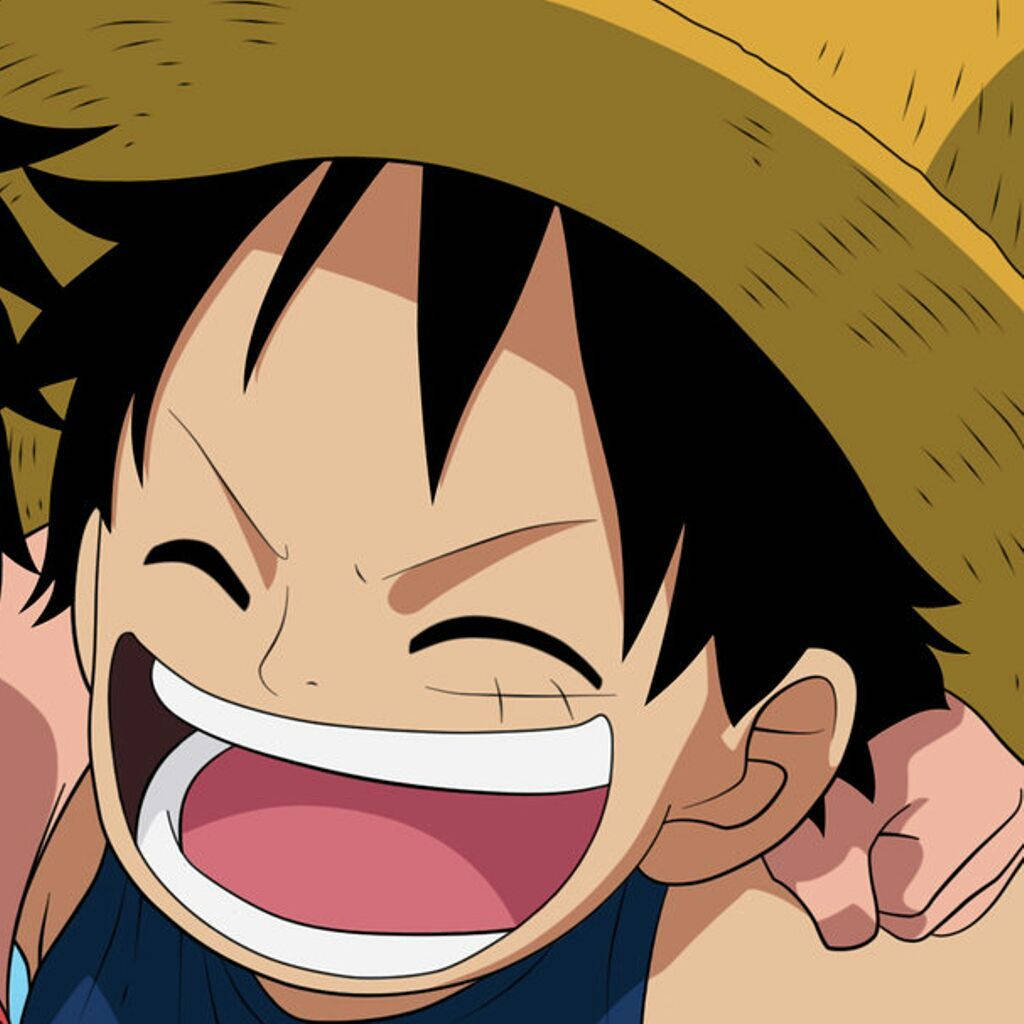 Близък план на весело дете Луфи от One Piece PFP Тапет
