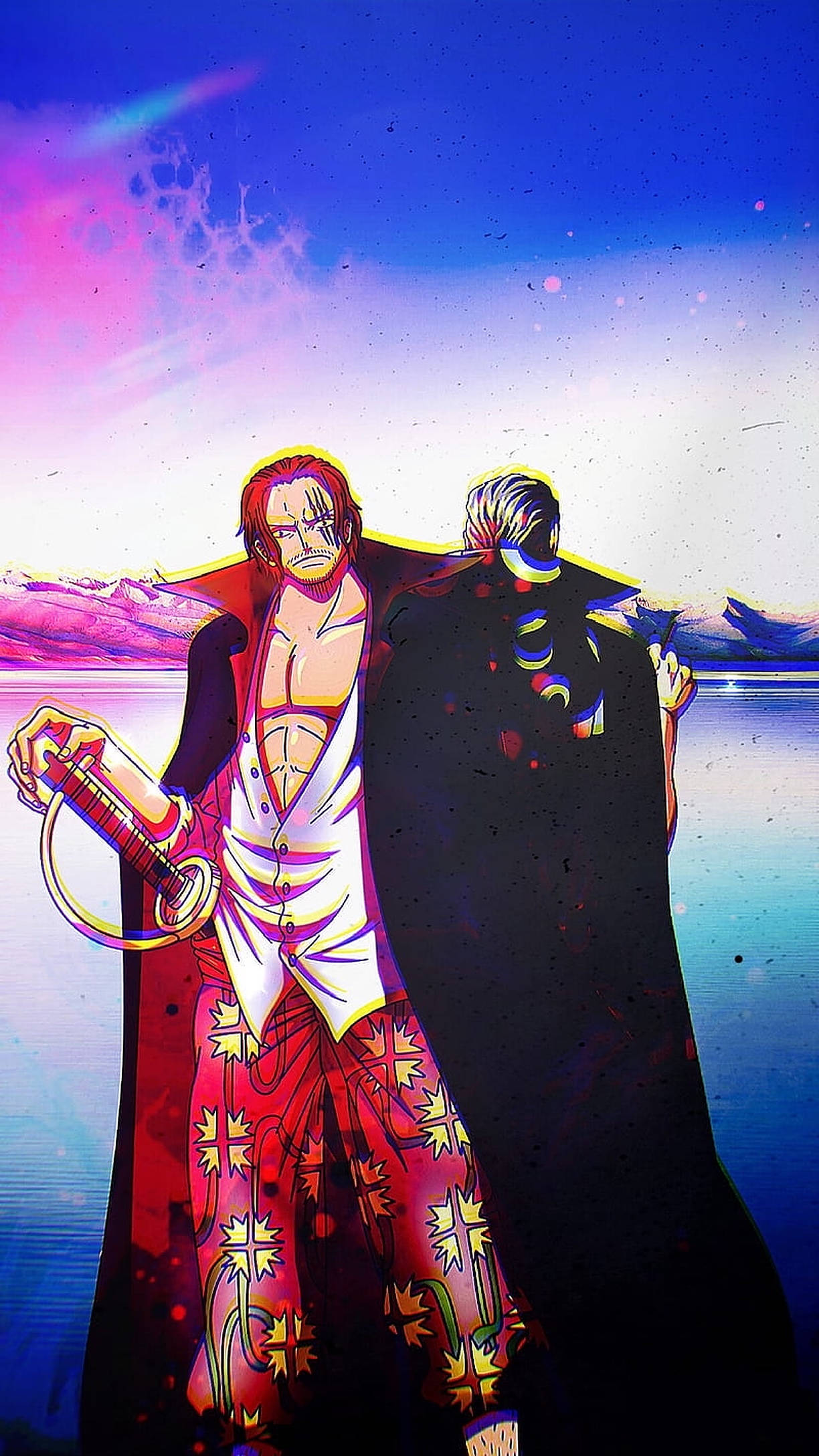 One Piece Shanks Естетика за iPhone Тапет