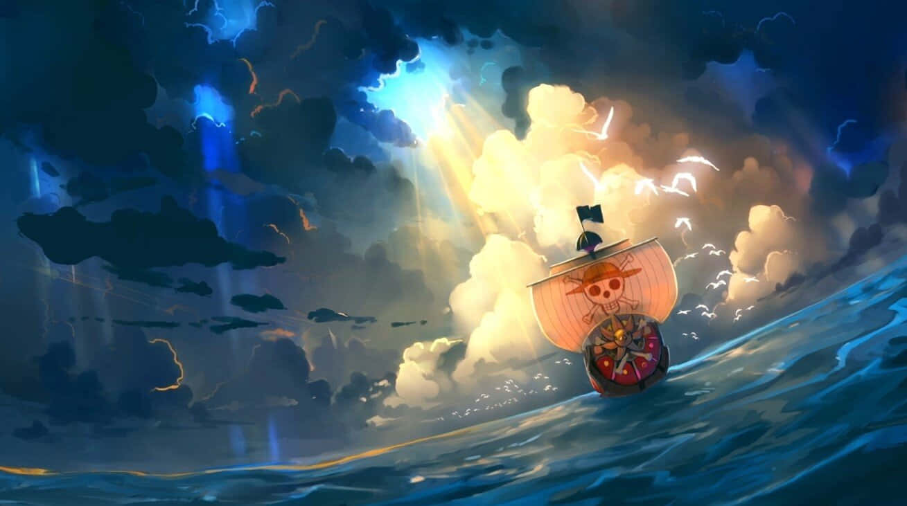 Ненатрапчиво аниме One Piece Thousand Sunny Тапет