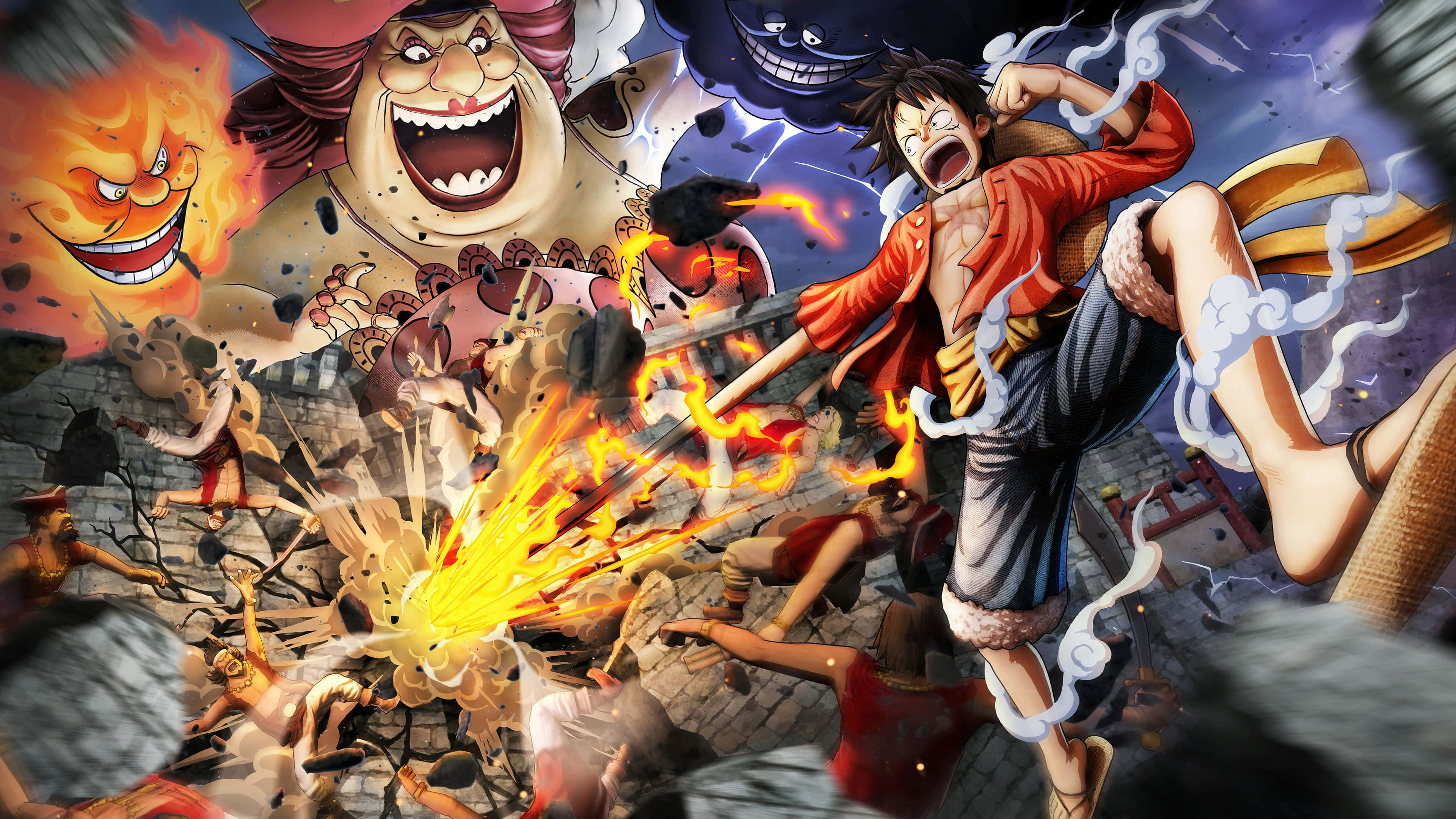 Снимка от бойна сцена в One Piece Тапет