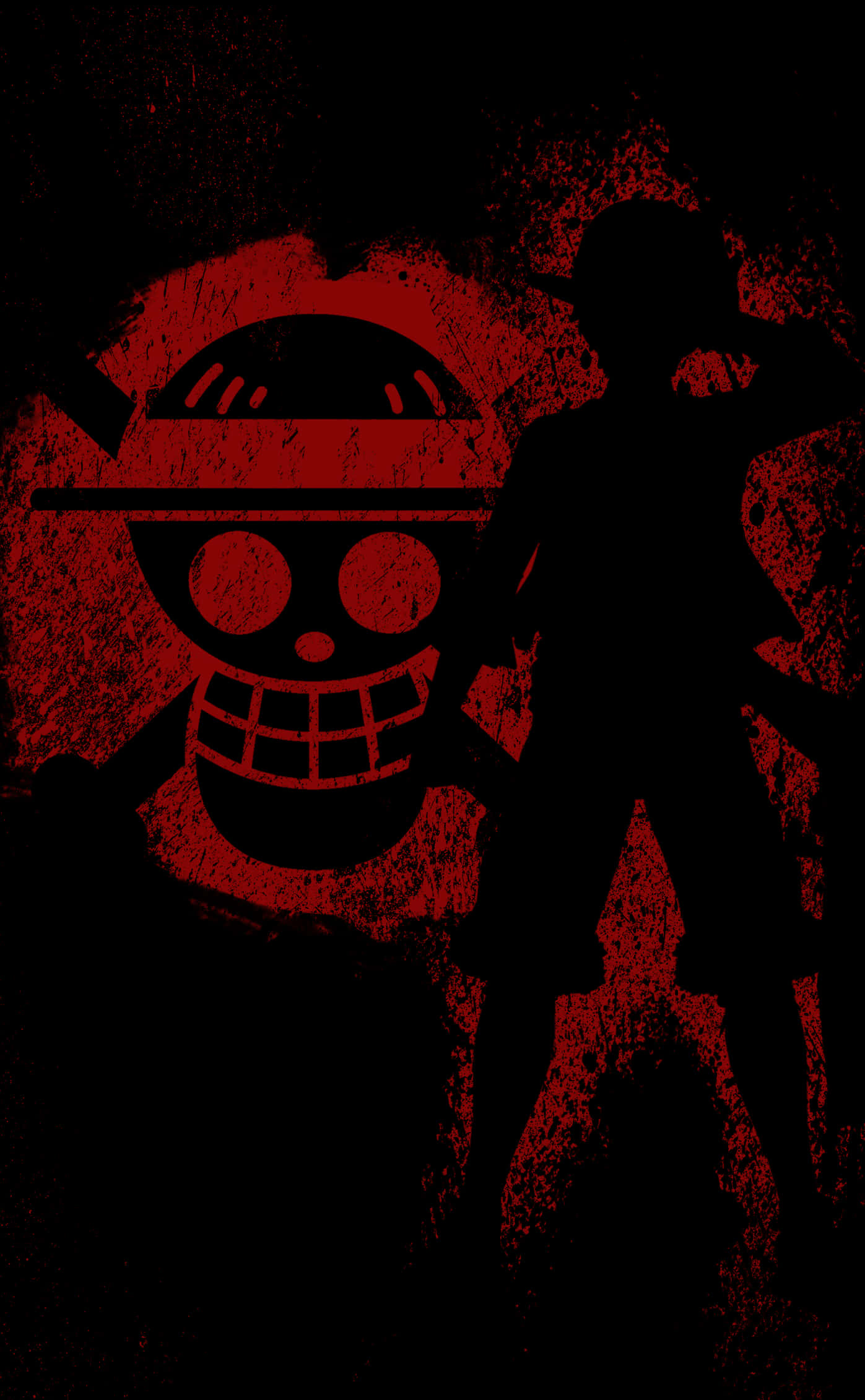 Флаг на One Piece с Луфи за телефон Тапет