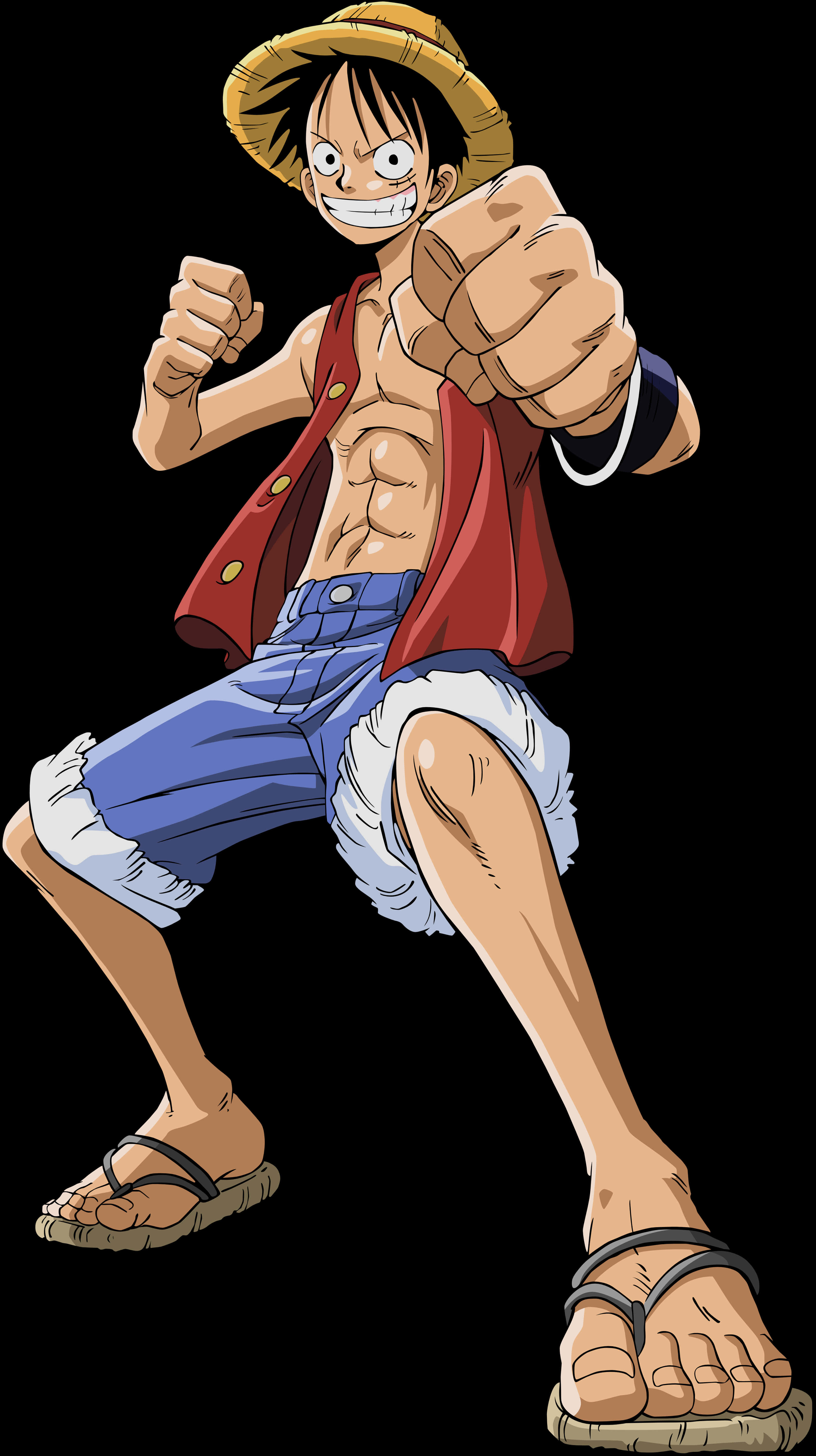 Лъфи готов за действие One Piece Тапет