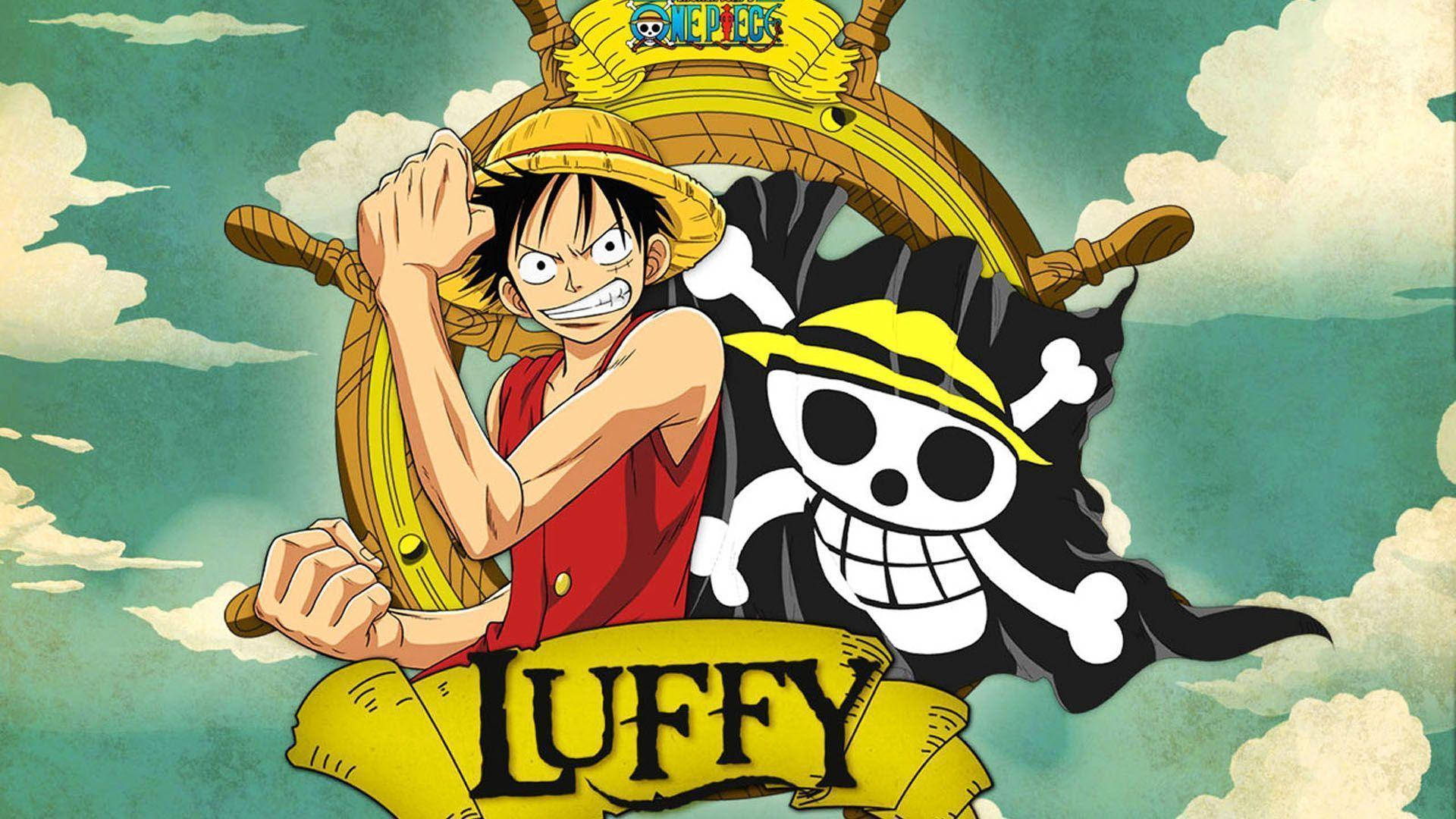 One Piece Лъфи със знамето на Чопър