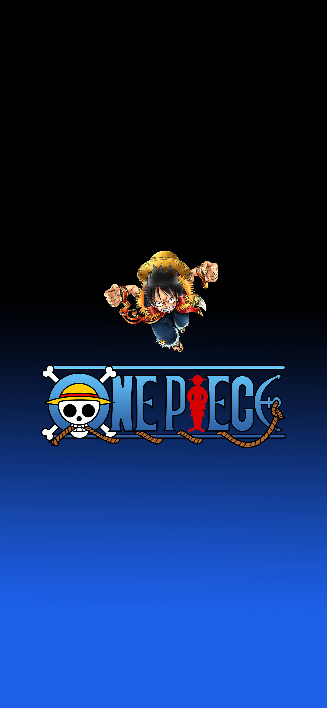 One Piece телефон лого и Луфи Тапет