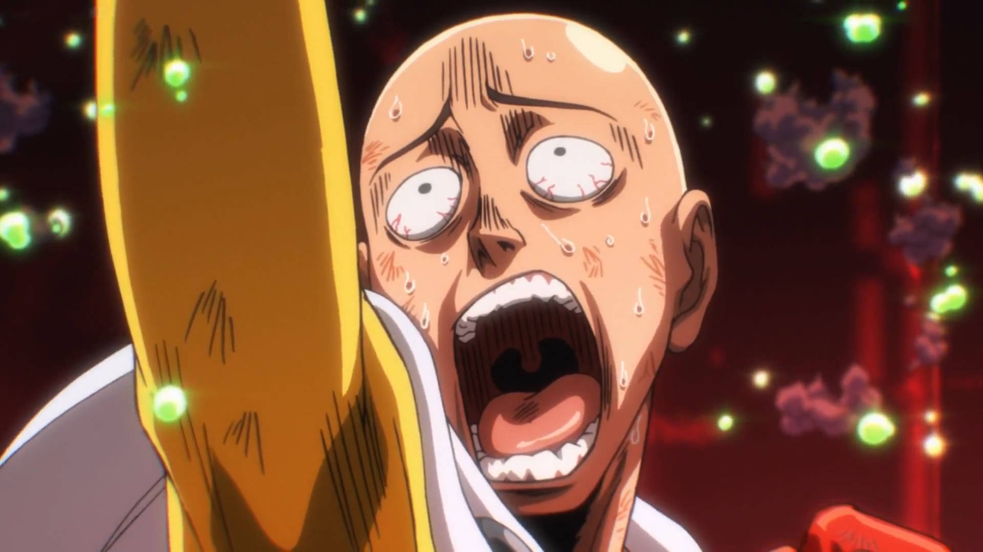 Смешен аниме герой Сайтама от One Punch Man Тапет