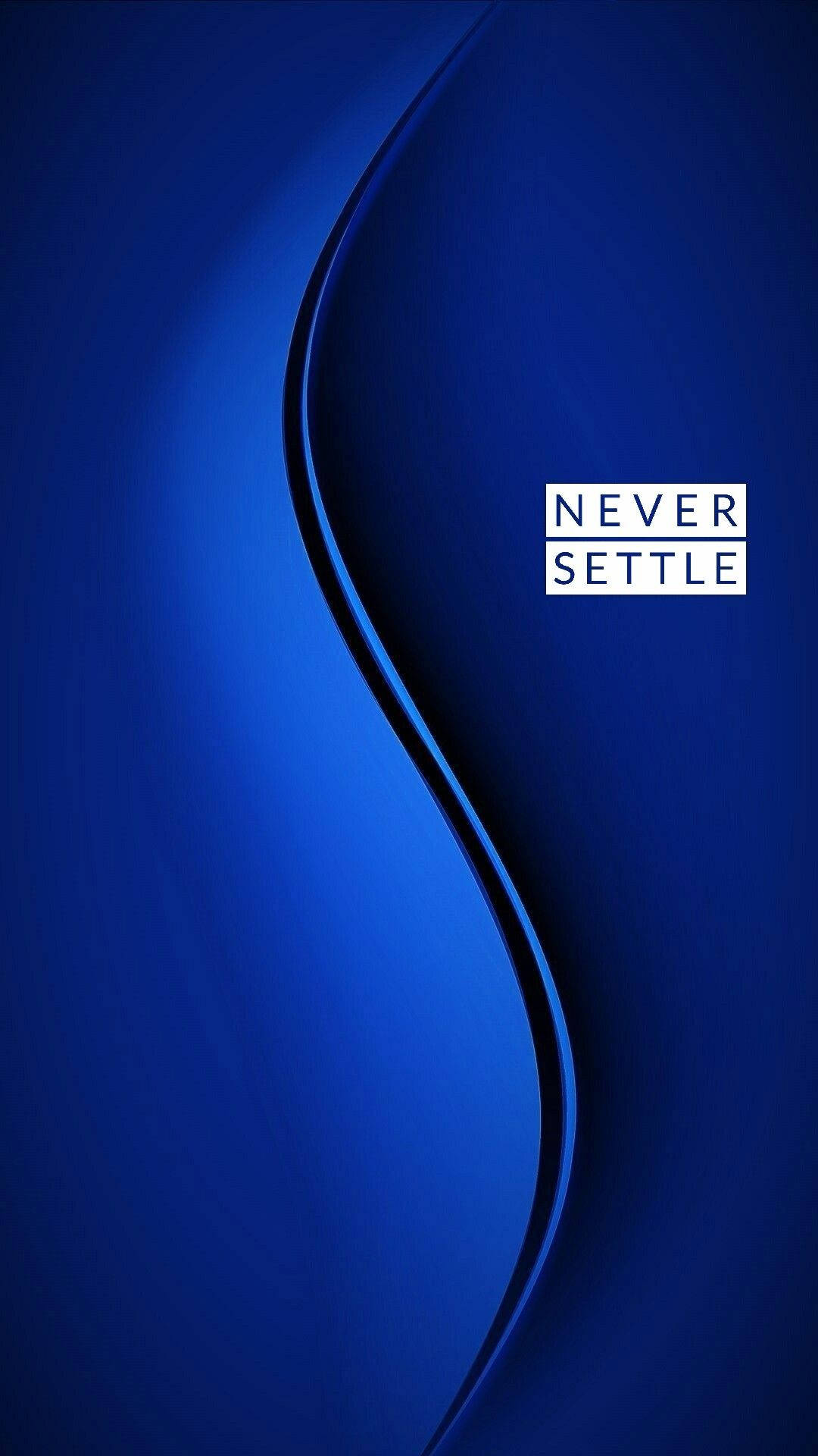 OnePlus Blue Curve Тапет