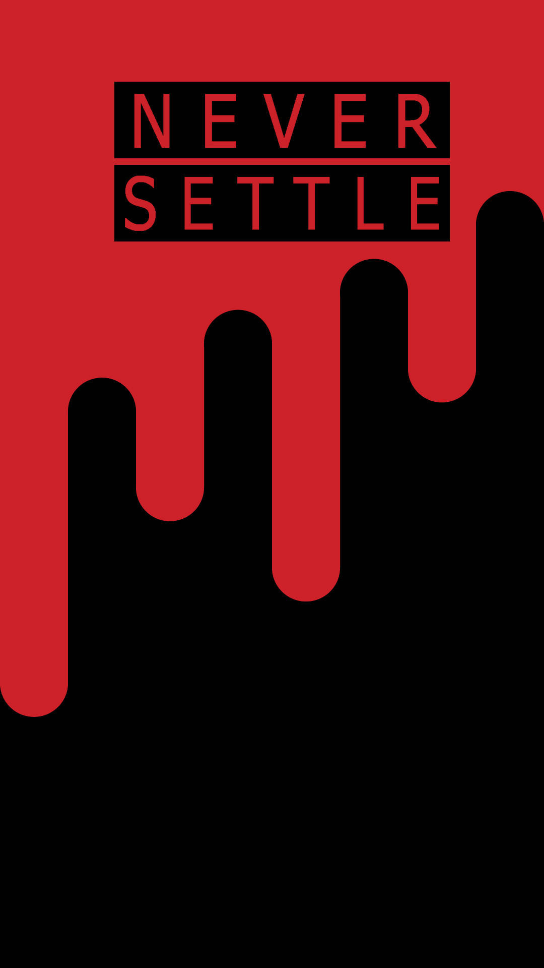 OnePlus Never Settle Dripping Тапет