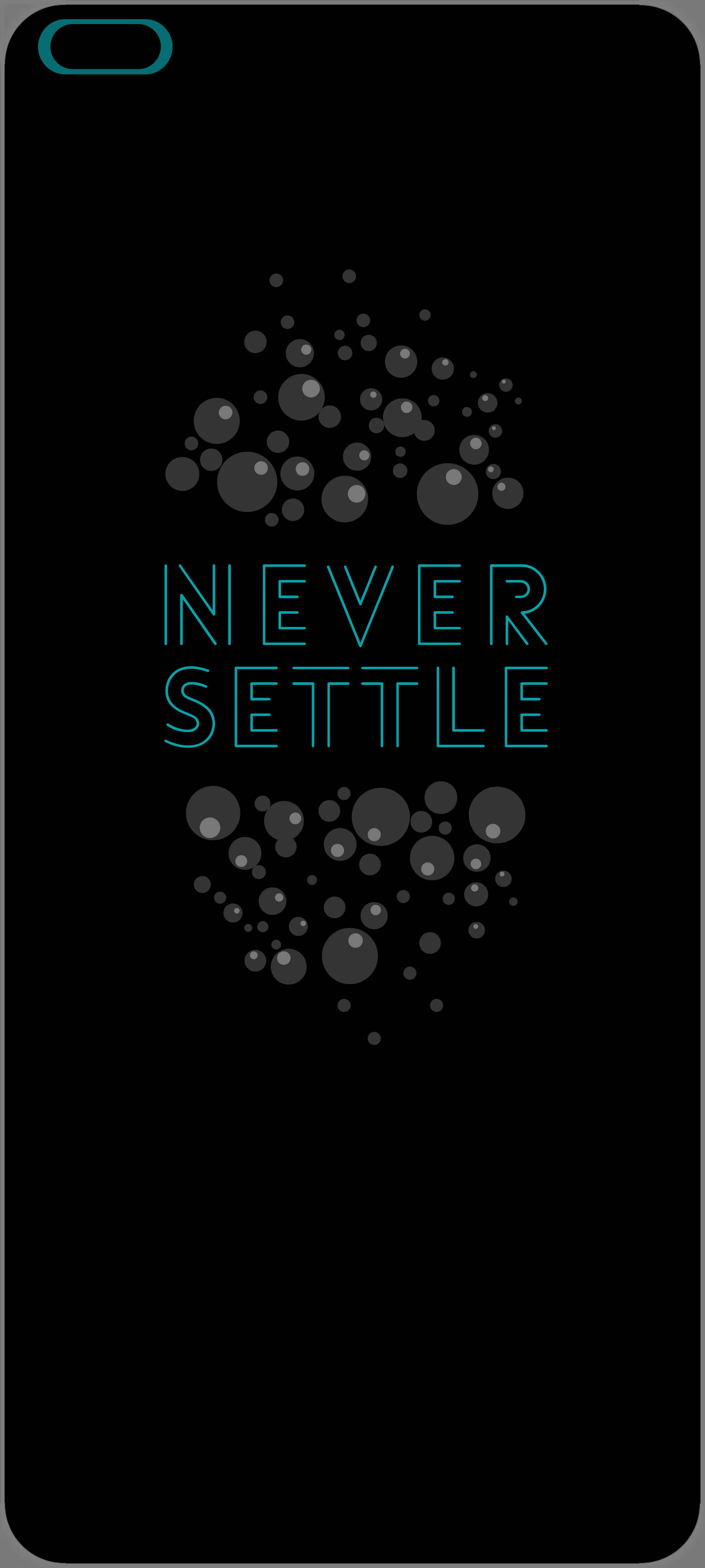 OnePlus Nord Never Settle мехури Тапет