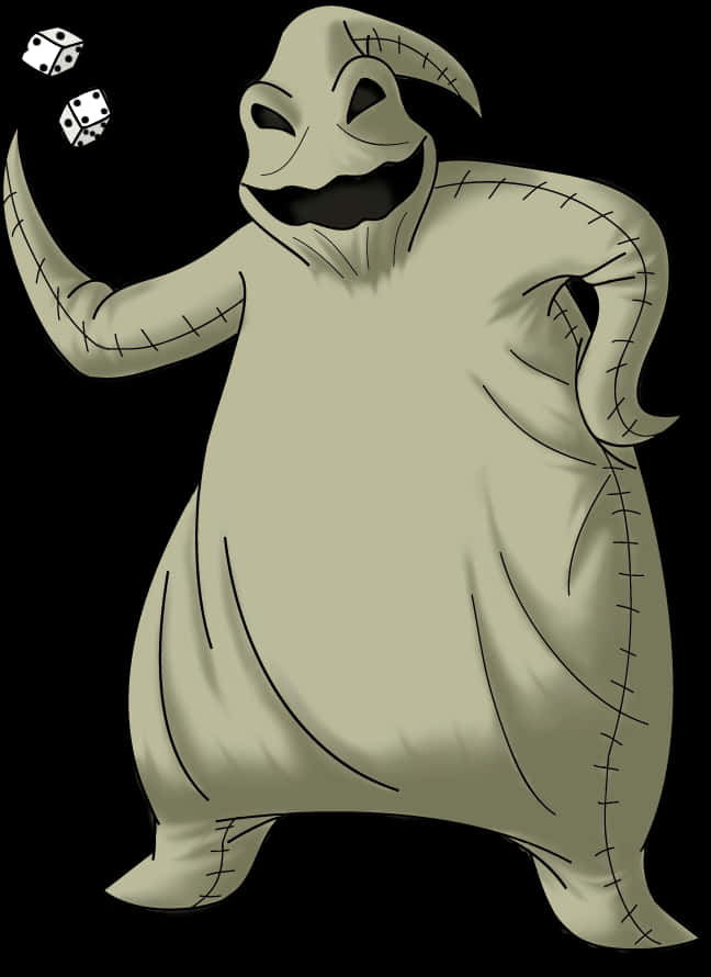 Oogie Boogie хвърля зарове Тапет