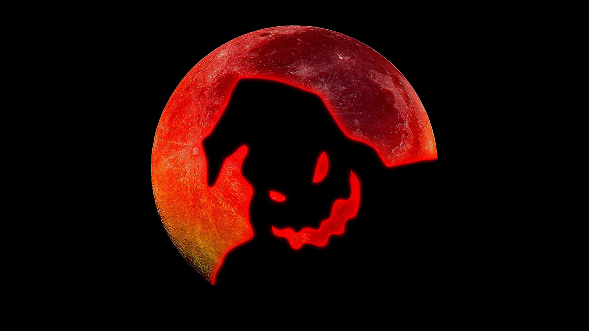 Oogie Boogie Червена Луна Тапет