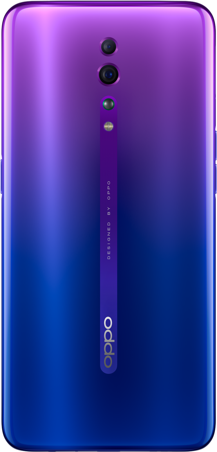 Oppo смартфон с лилав градиент и дизайн задни камери Тапет