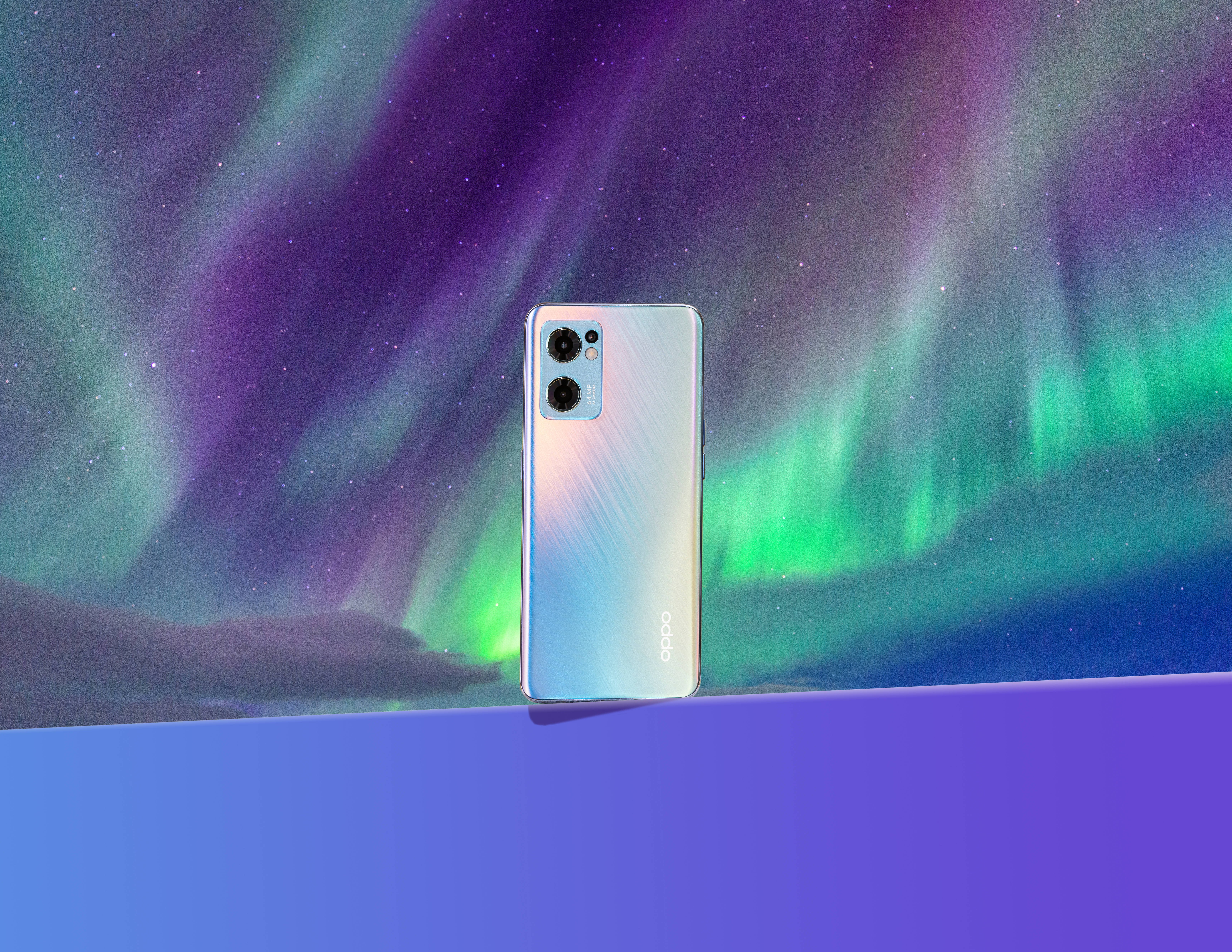 Oppo смартфон Северно сияние Тапет