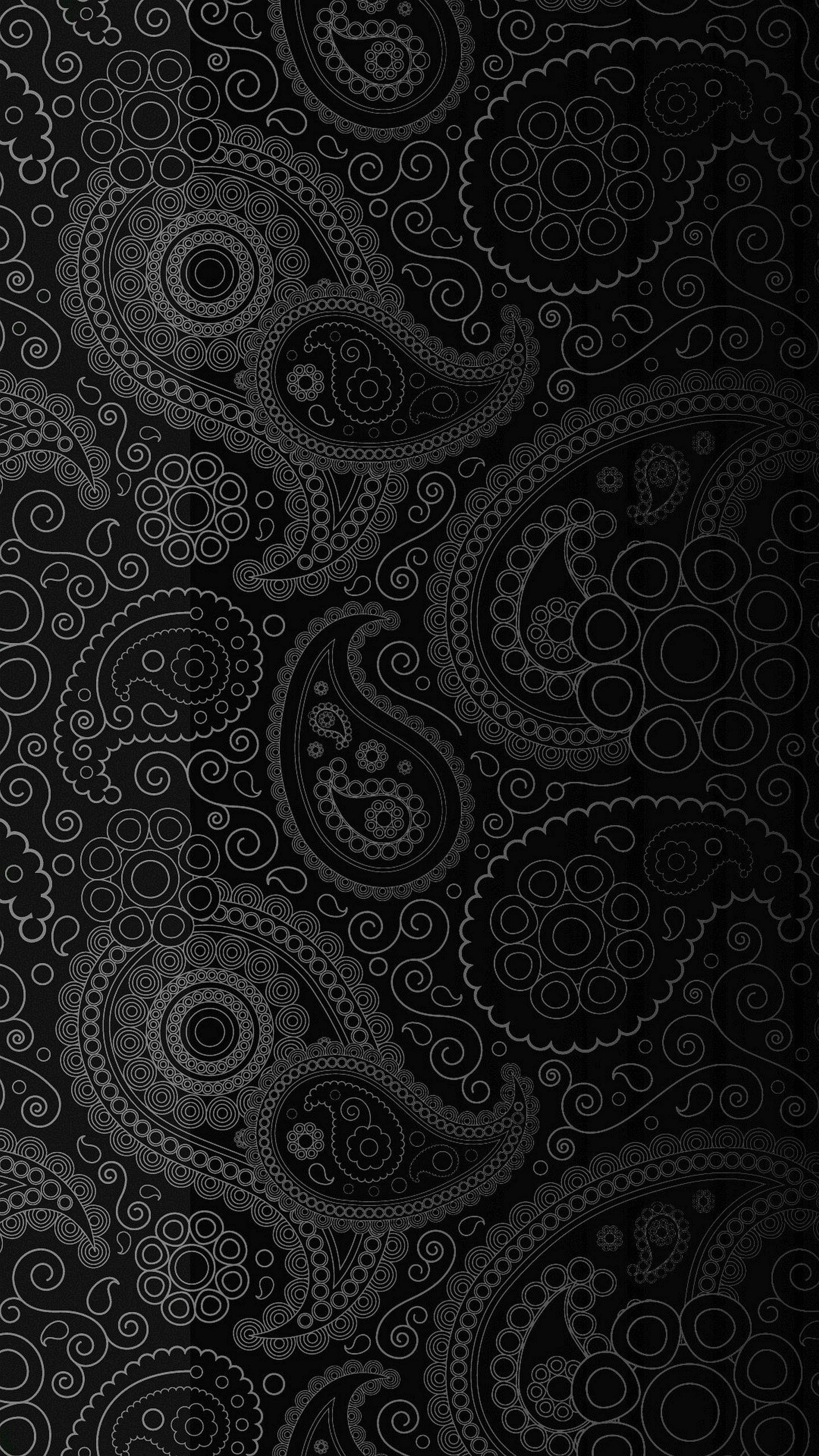 Paisley Prints 4K Ultra HD Тъмен Телефон Тапет