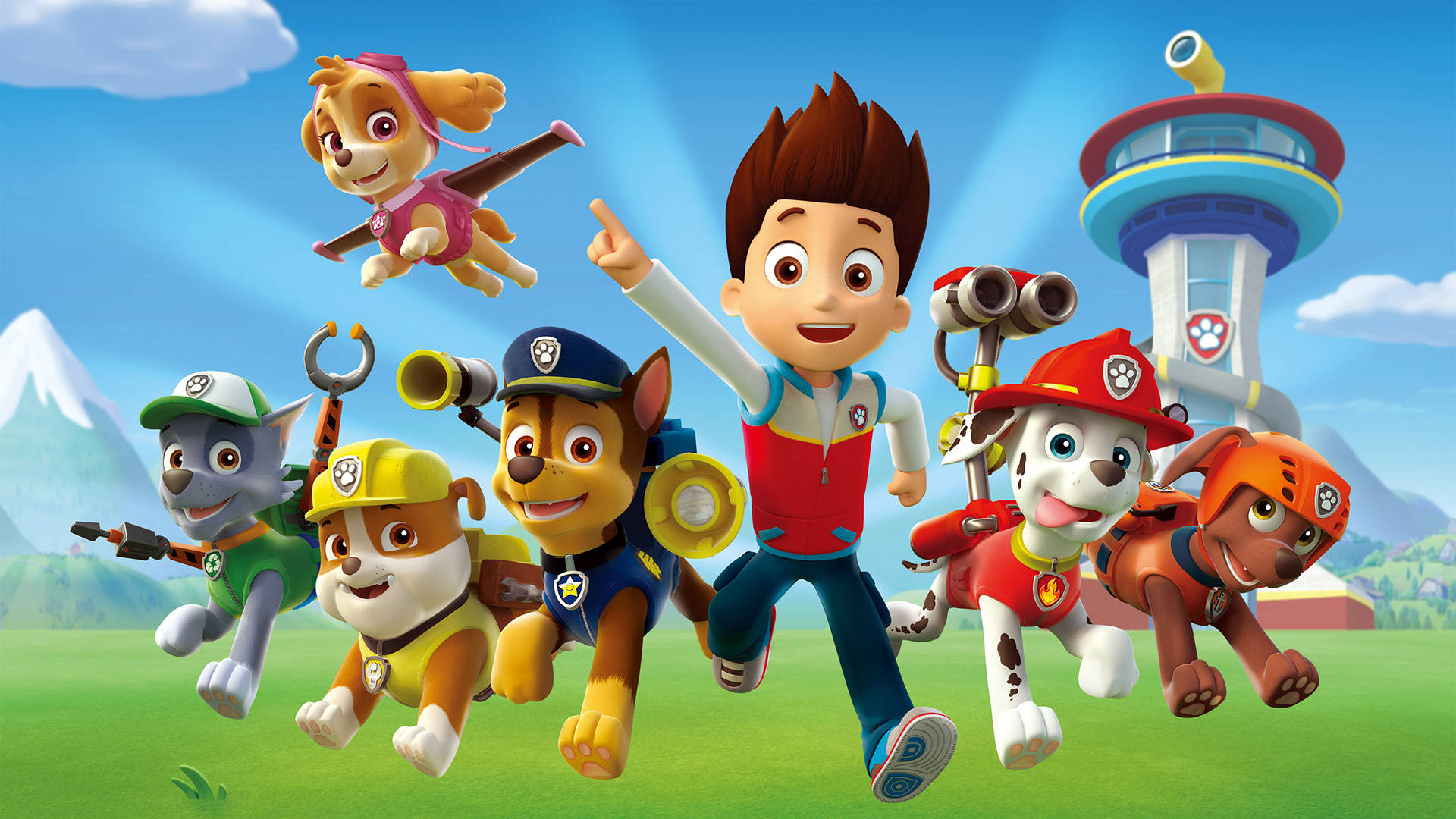 Paw Patrol Филмът База Разгръщане Тапет