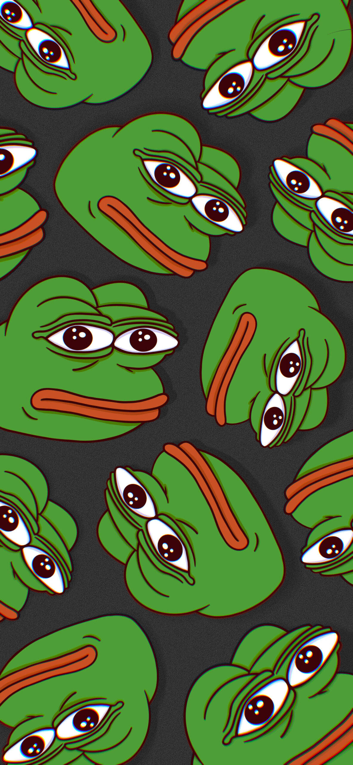 Пепе Жаба зелен модел Тапет
