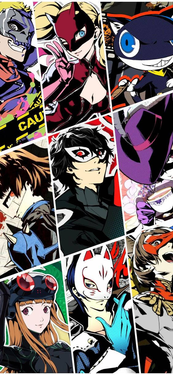 Цветна естетика телефон Persona 5 Тапет