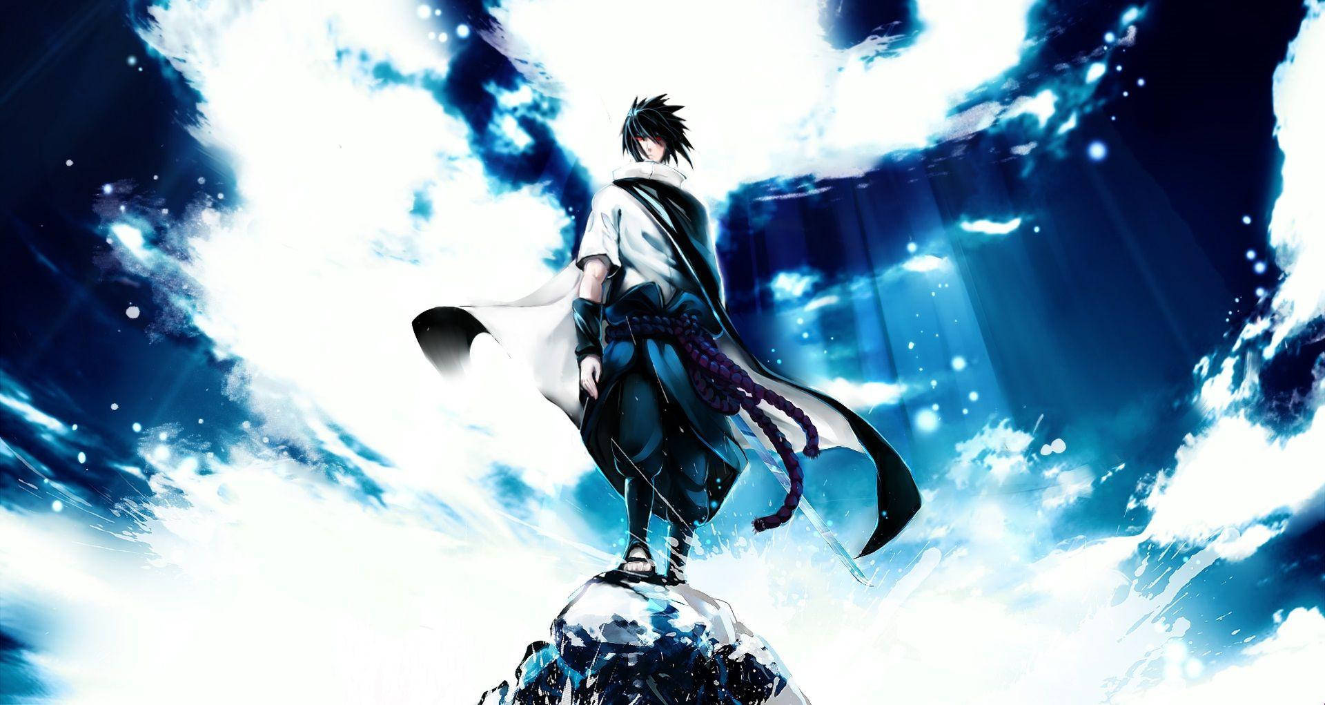 Аниме мем PFP Могъщият Саске Тапет