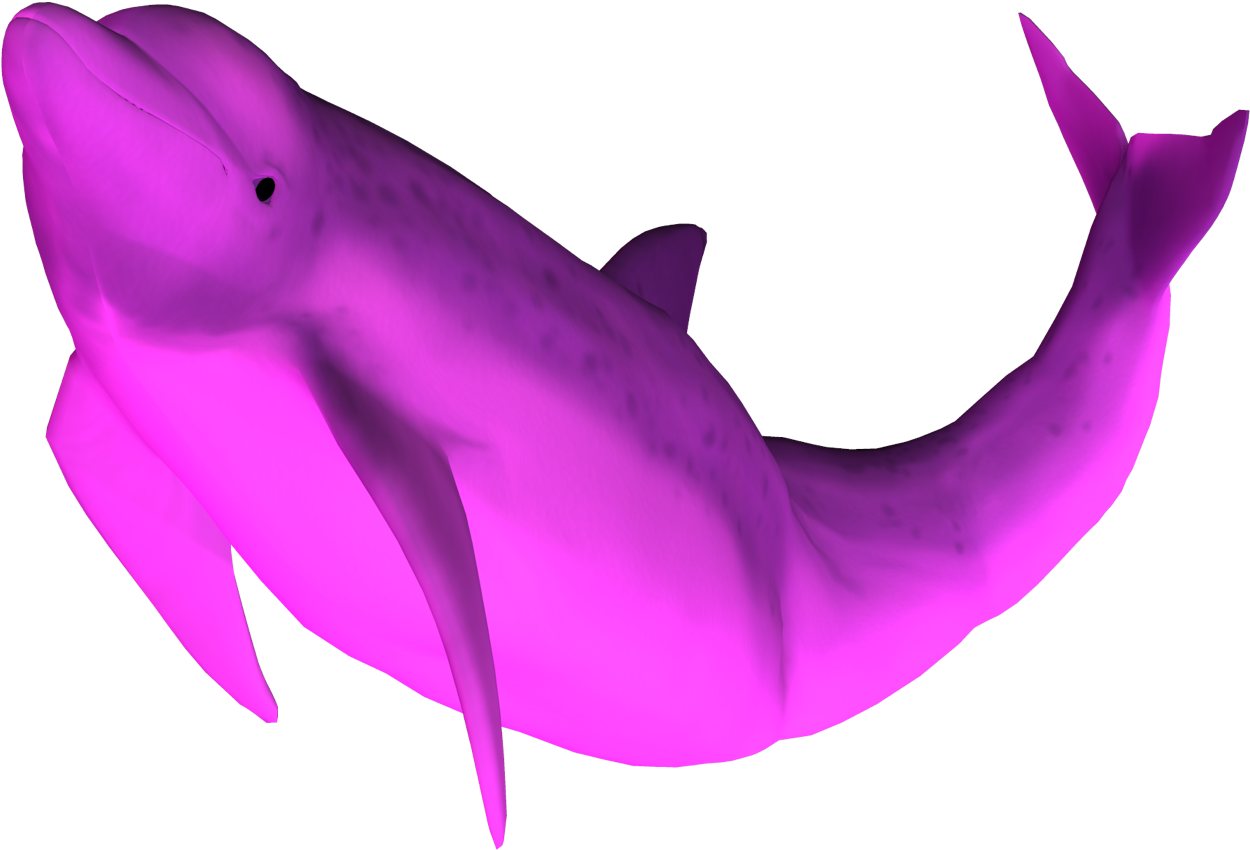 Pink3 D Кит Модел Тапет