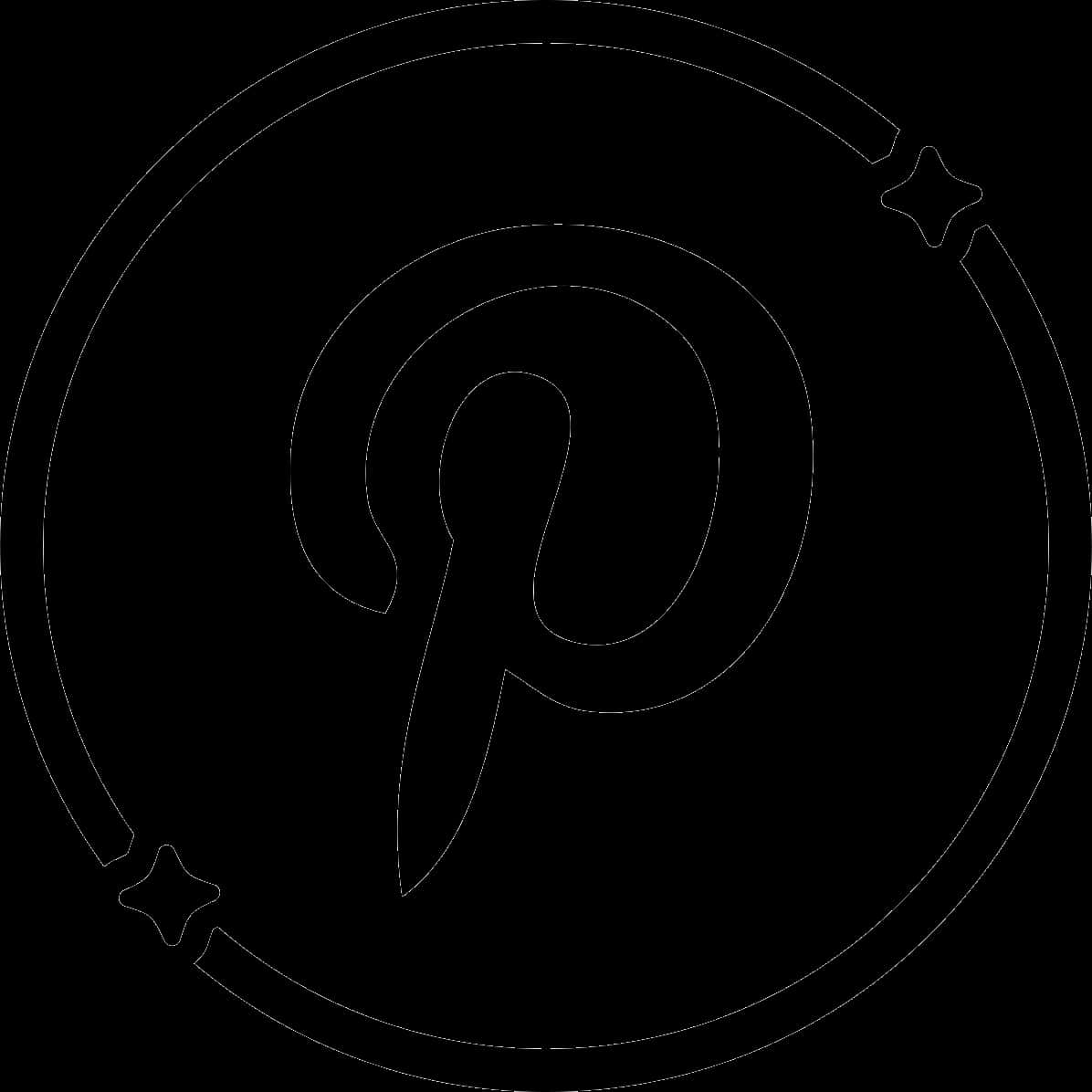 Очертание на логото на Pinterest Тапет