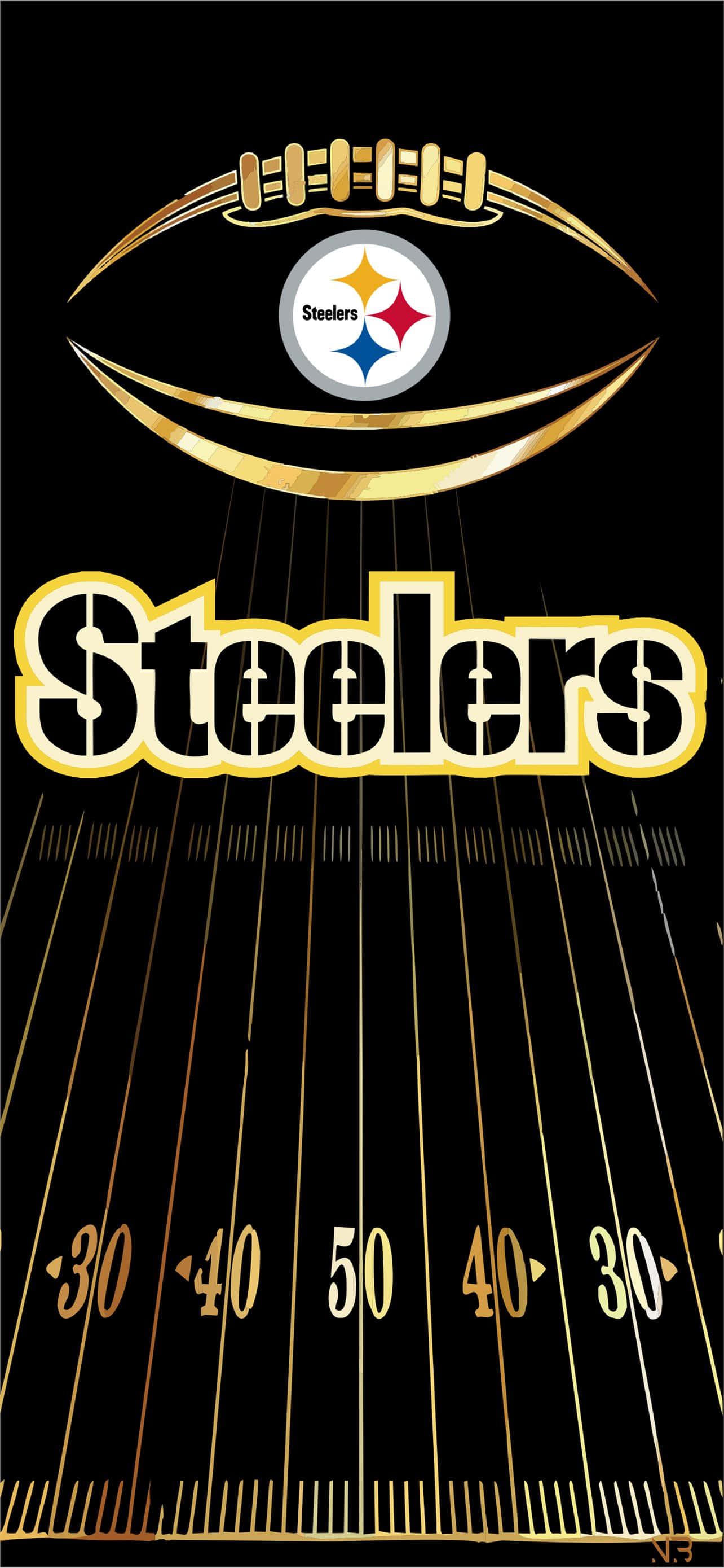 Улови екшъна - Вземи официалното приложение за Pittsburgh Steelers Тапет
