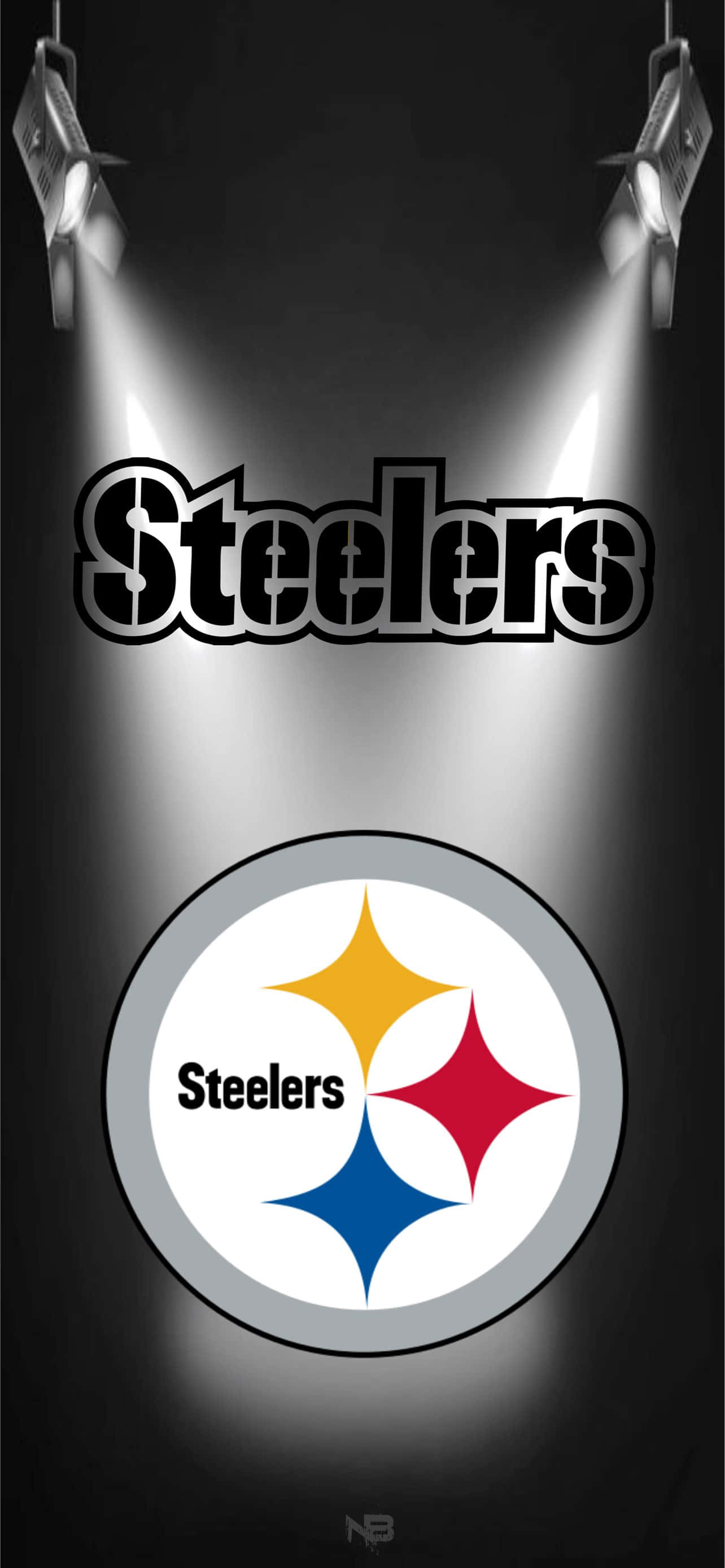 Логотип Pittsburgh Steelers под прожектори Тапет