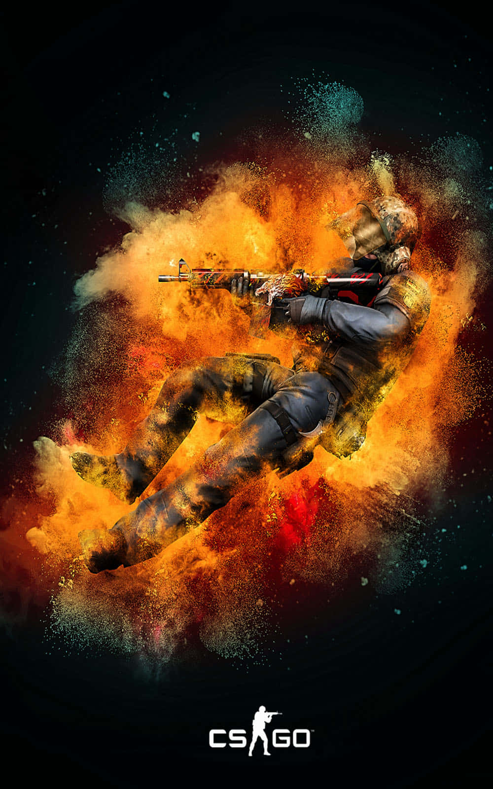 Pixel 3 Counter-strike Global Offensive Тапет с Огън Тапет