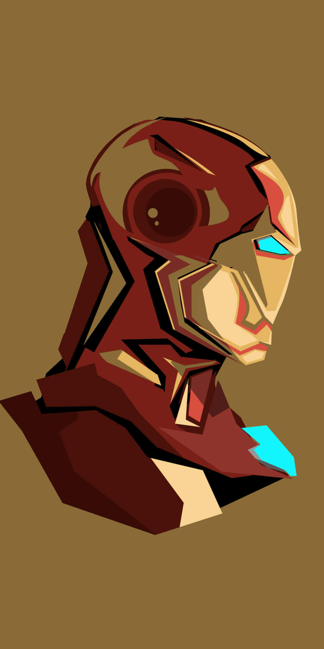 Фон за Pixel 3 с глава на Iron Man в поп стил Тапет