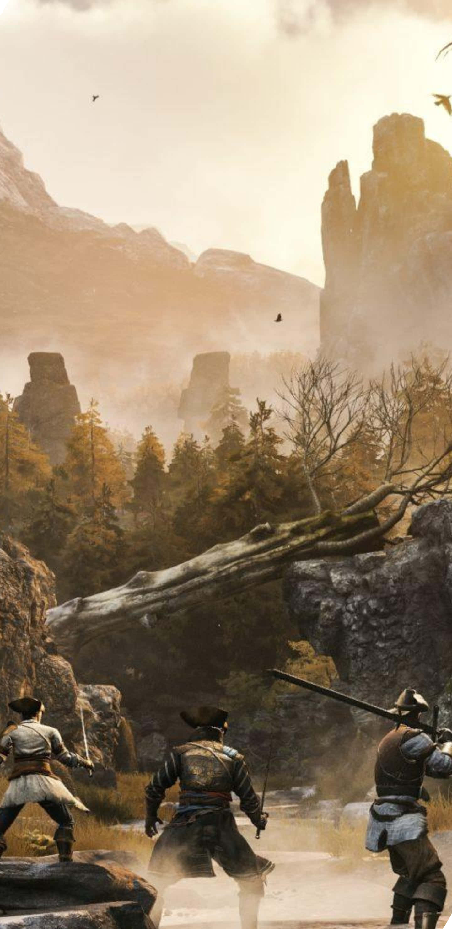 Pixel 3xl Greedfall Парти Летящо Чудовище Фон Тапет