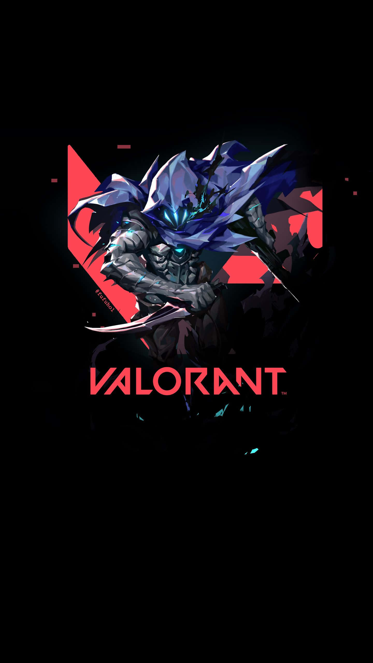 Pixel 3xl Valorant фон Omen и лого Valorant Тапет
