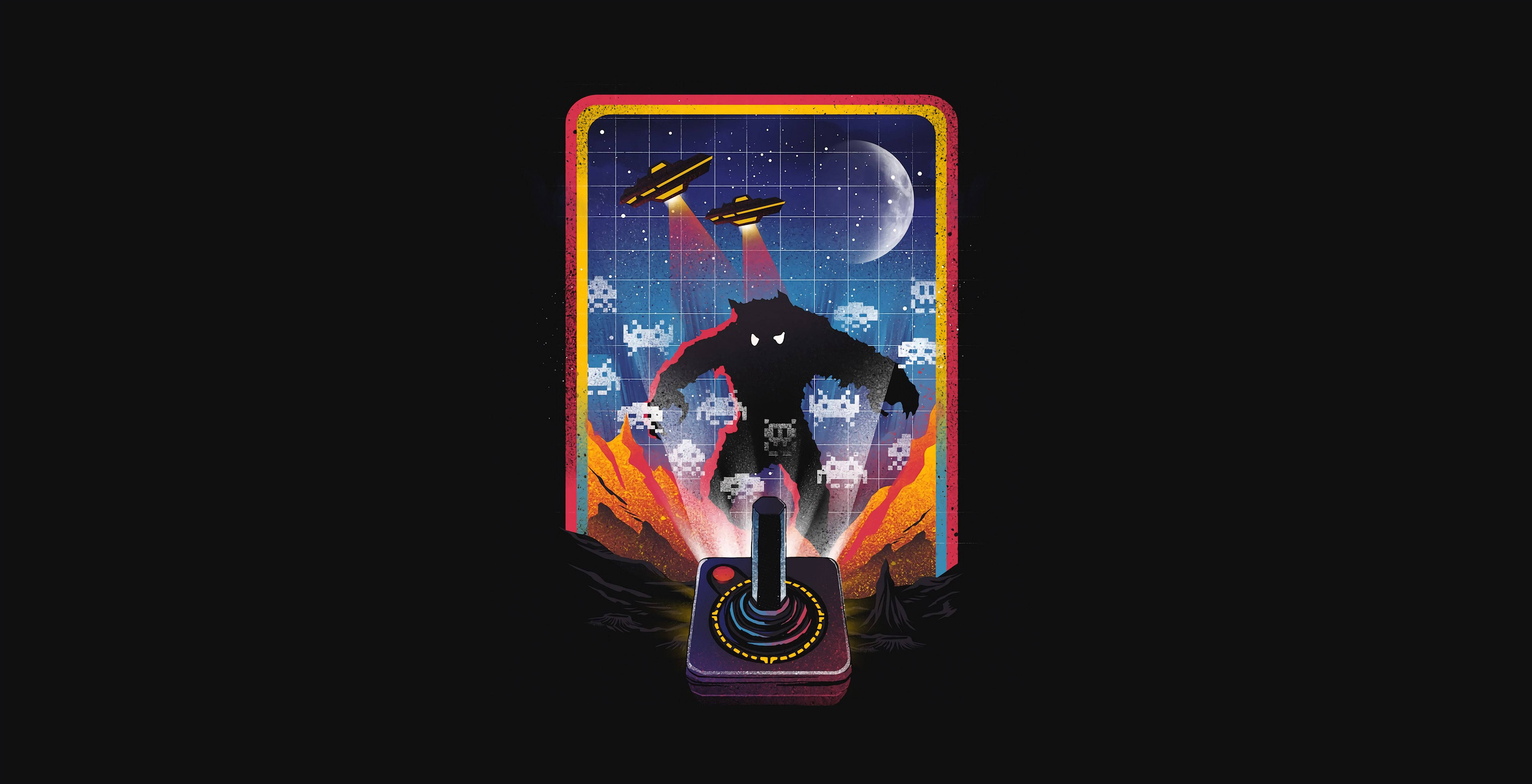 Pixel контролер за игри Тапет