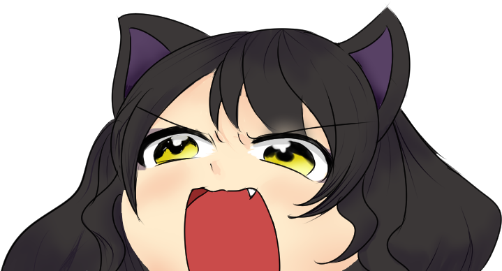 Агресивно момиче с котешки уши.PNG Тапет