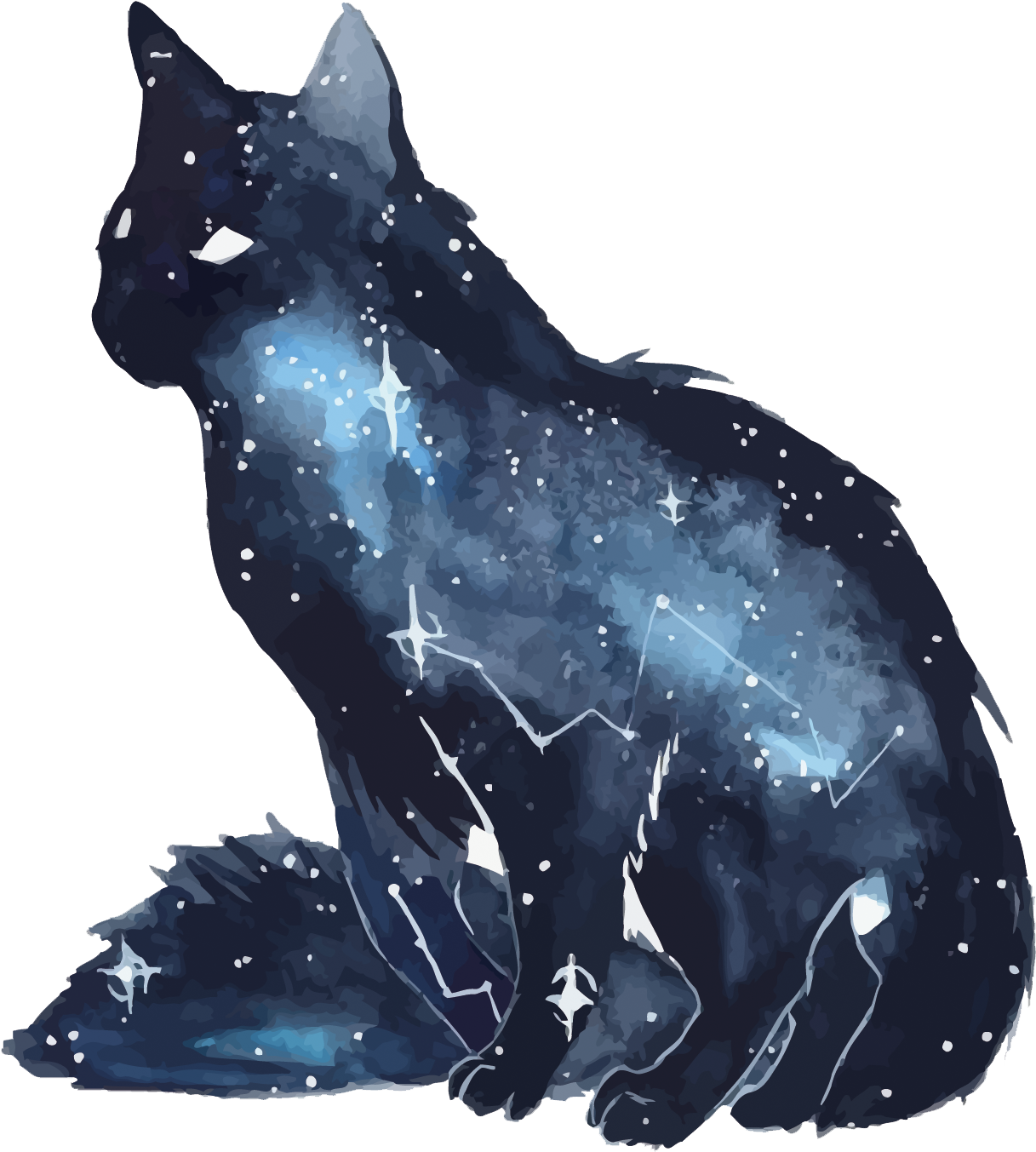 Космическа котка от галактиката.PNG Тапет